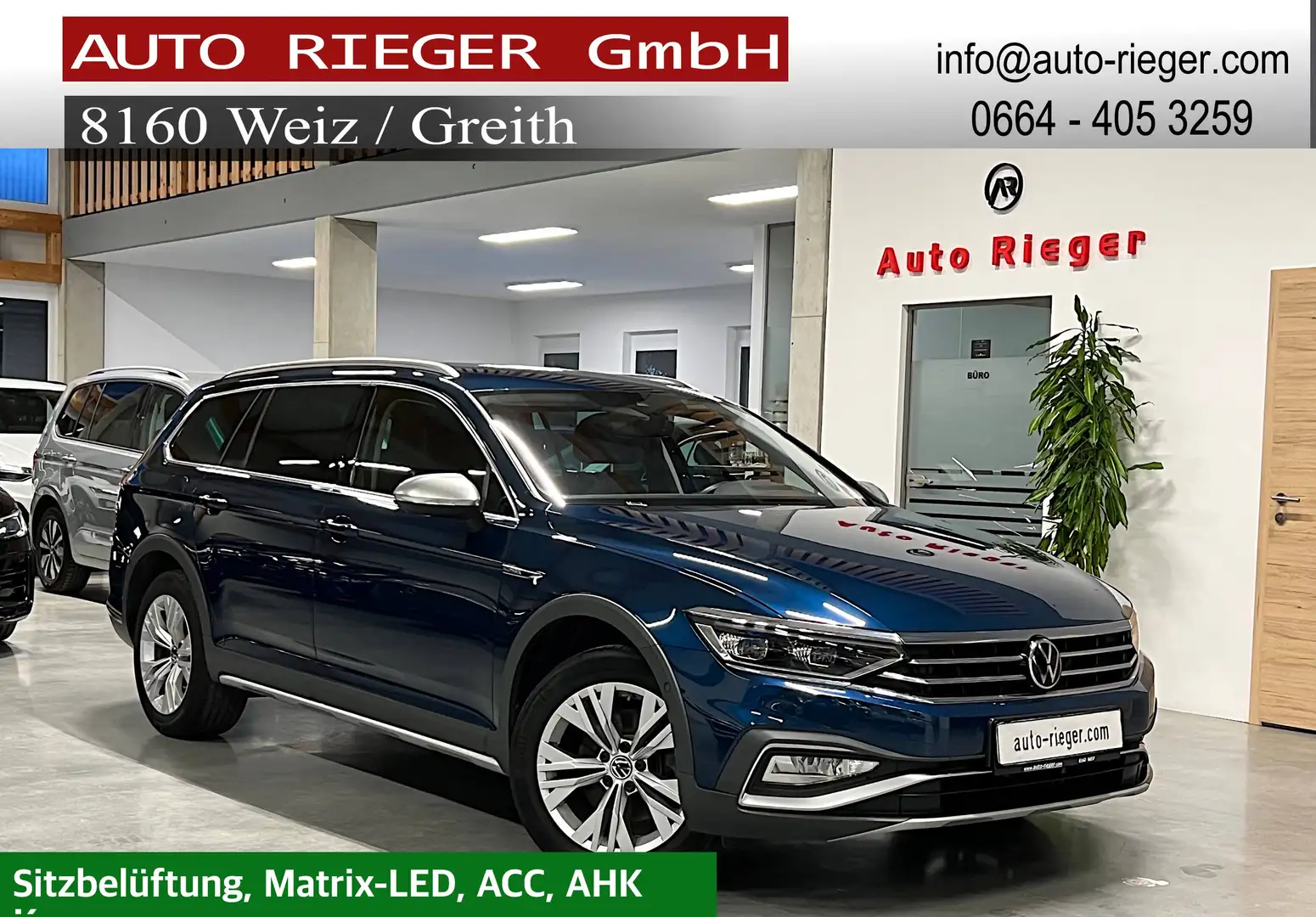 Volkswagen Passat Alltrack Alltrack 4Motion TDI Sitzbelüftung, AHK, ACC Blau - 1
