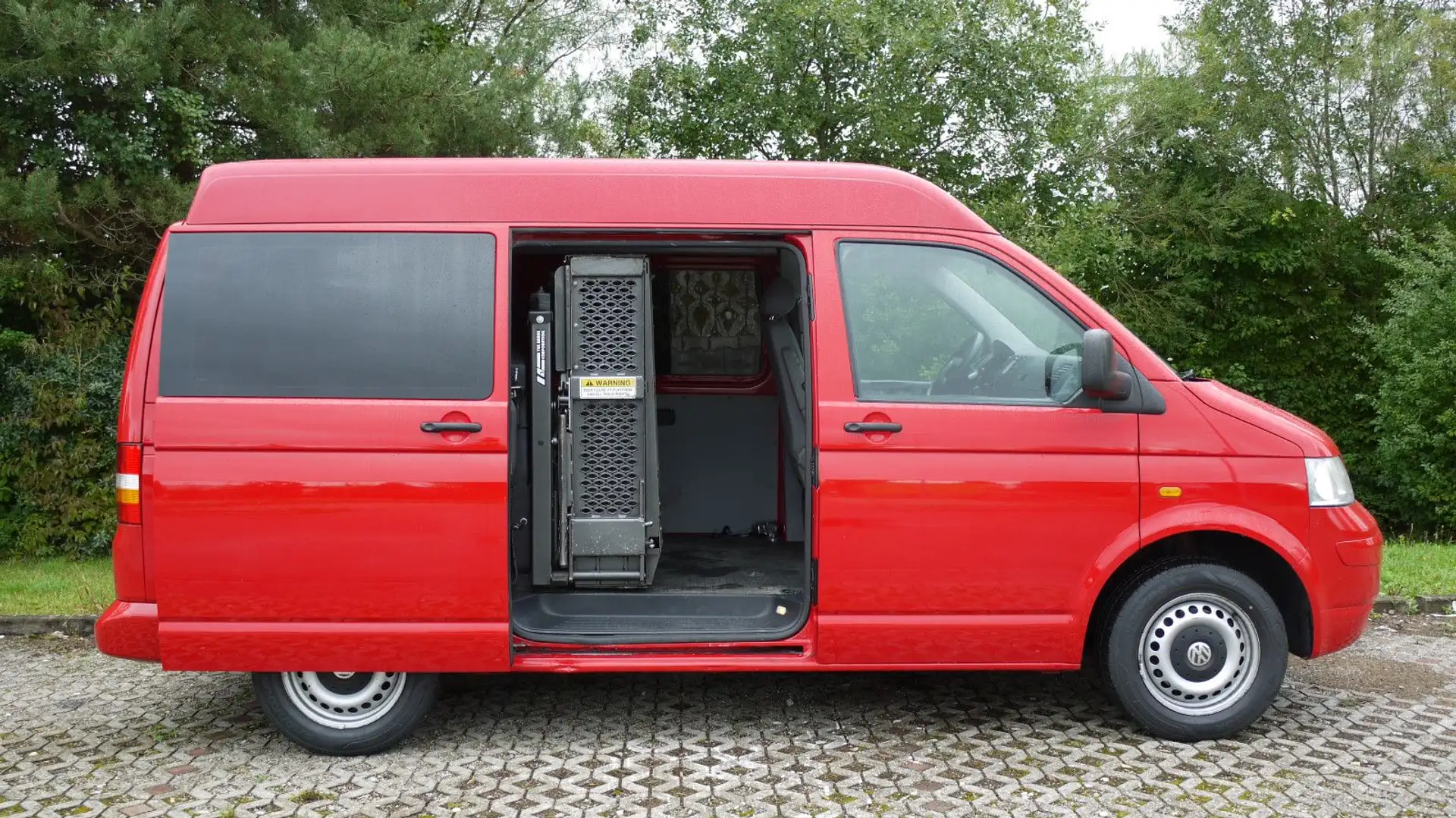 Volkswagen T5 Multivan Mittelhochdach TipTop Rot - 1