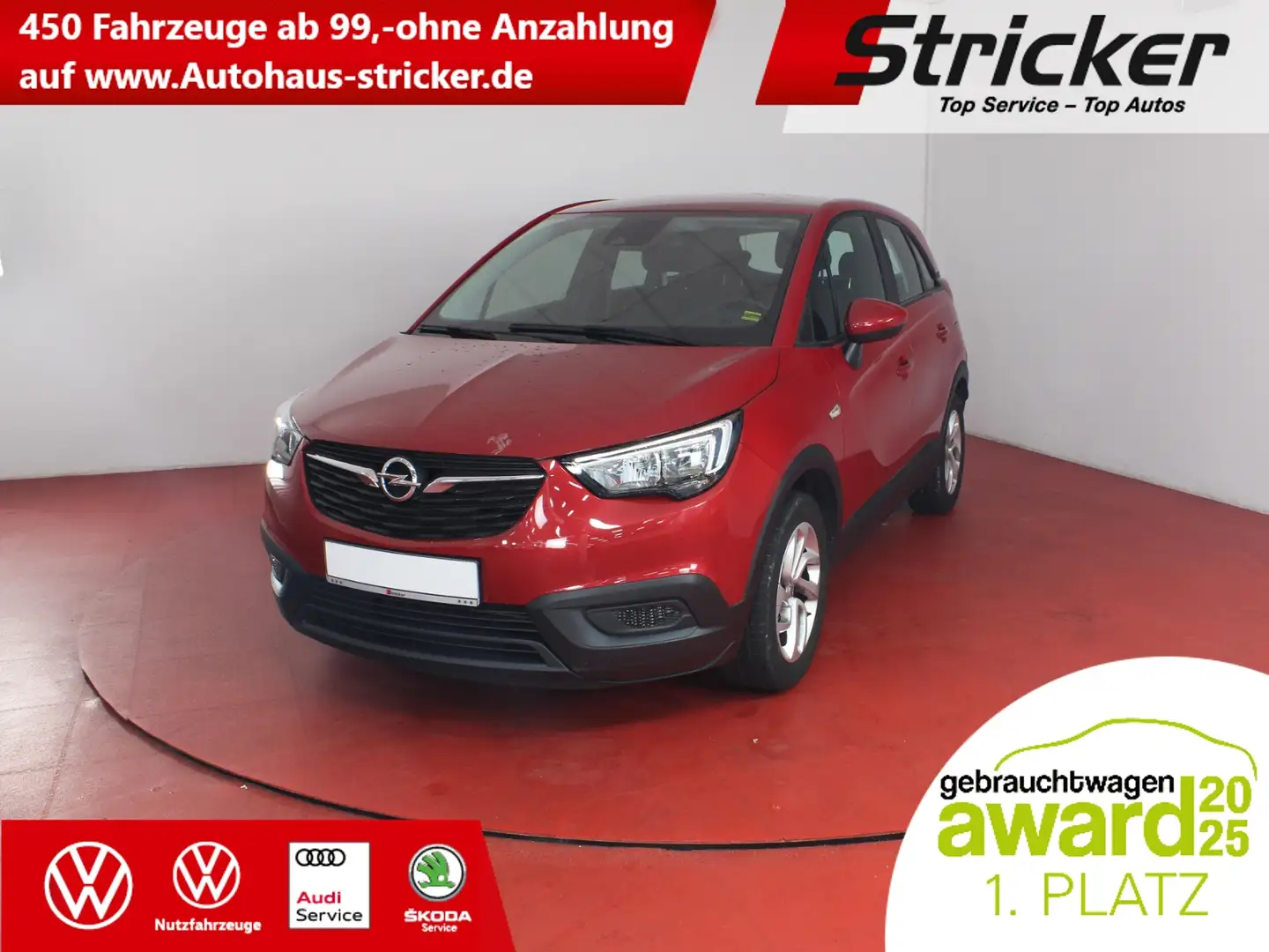 Opel Crossland X 1.2 Edition TÜV bis 07.2027 Radio Bluetooth Roşu - 1
