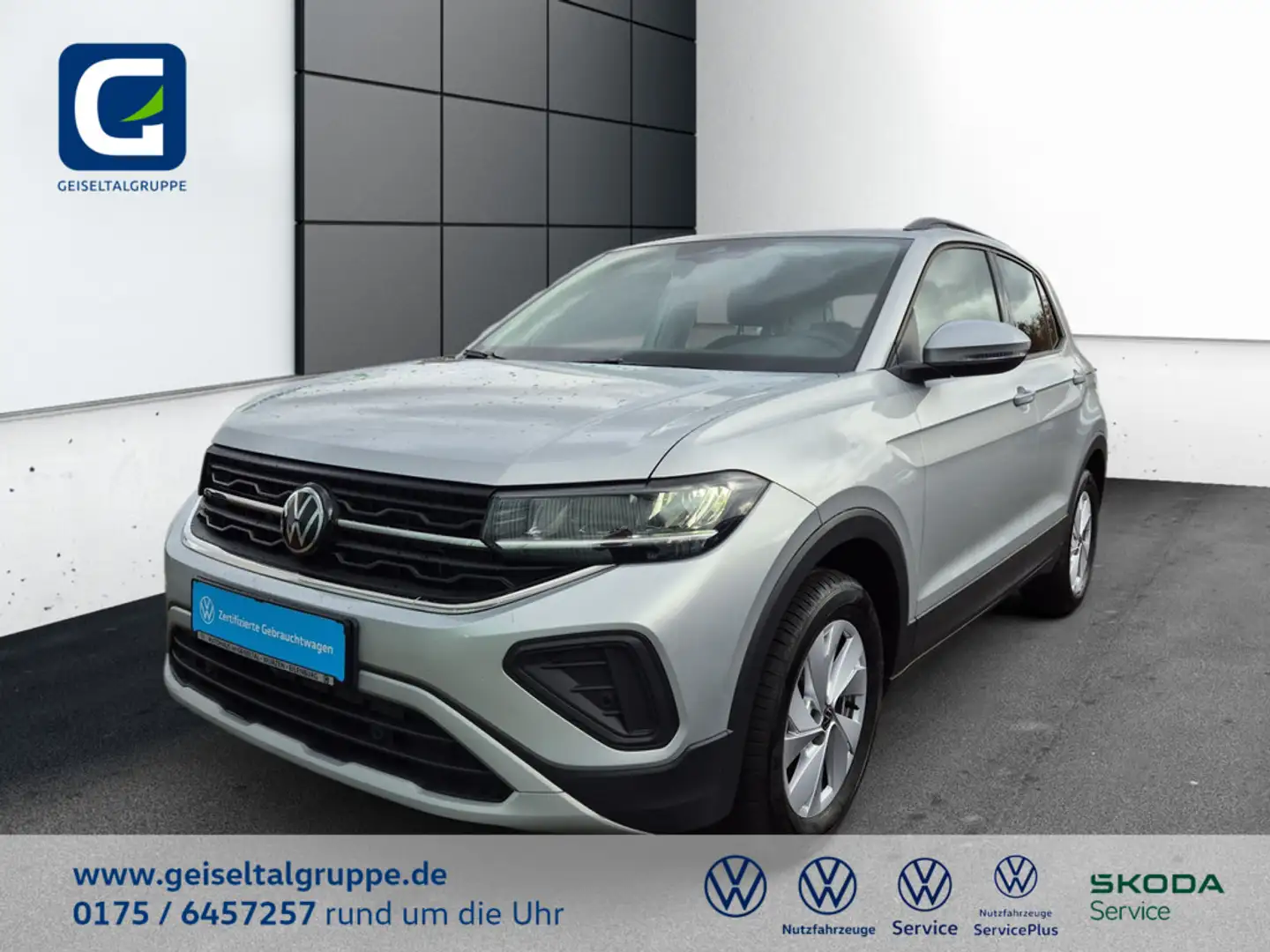 Volkswagen T-Cross 1.0 TSI Life *LED*NAVI*DAB+*SHZ*PDC*LANE ASSIST*ACC* Silber - 1