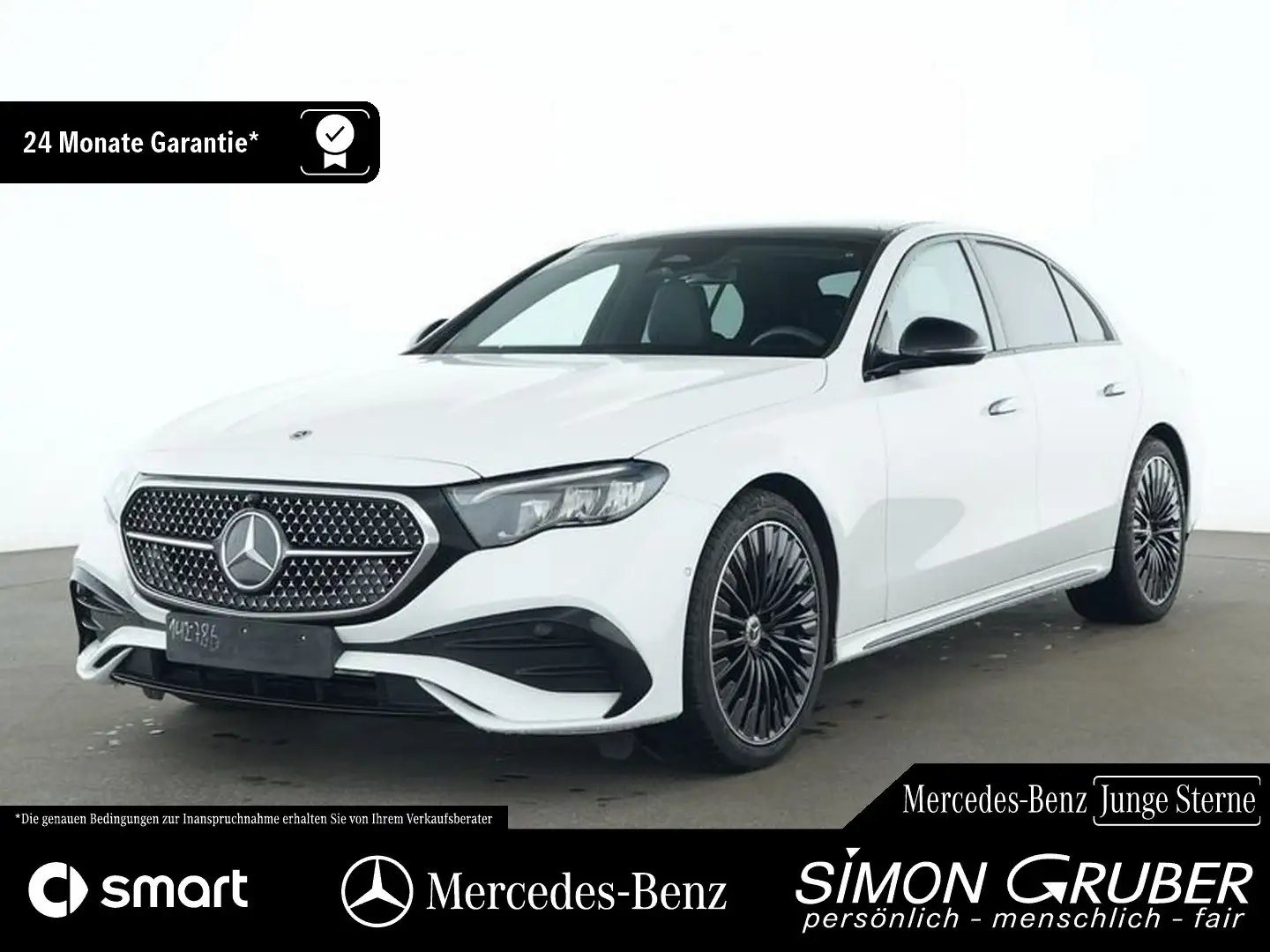 Mercedes-Benz E 220 d AMG Night Pano Superscreen Burm4D 20Zoll Weiß - 1