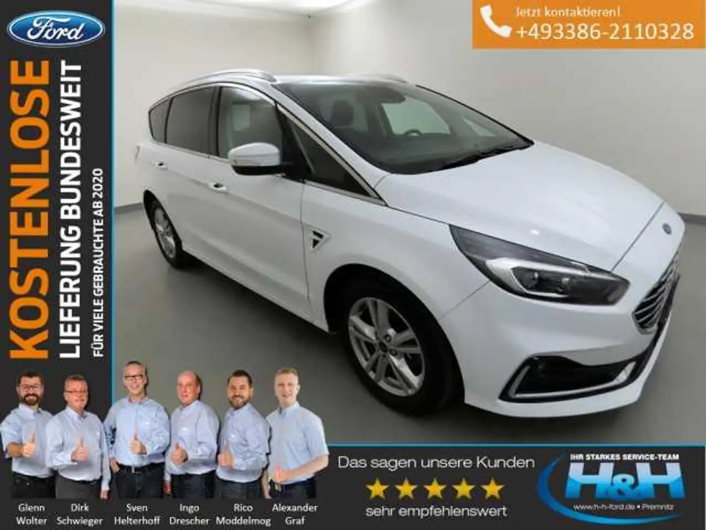 Ford S-Max 2.0 EcoBlue Aut. Titanium StandHZ+AHK+ACC Weiß - 1