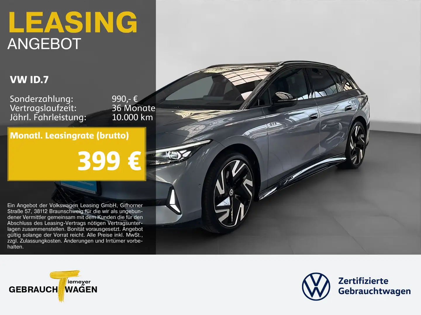 Volkswagen ID.7 Tourer GTX 4M LM21 PANO WÄRMEPUMPE AHK Blau - 1