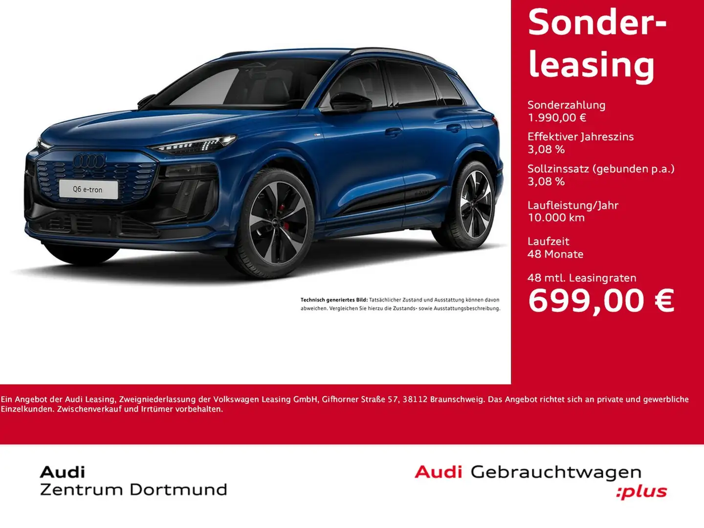 Audi Q6 e-tron quattro S LINE WÄRMEPUMPE B&O AHK LM21 Blau - 1