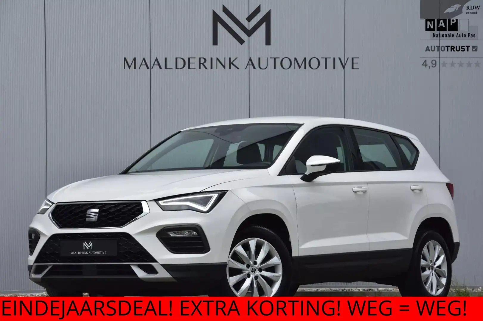 SEAT Ateca 1.5 TSI Automaat Style Beats, Navi, Led, Stoelverw Wit - 1