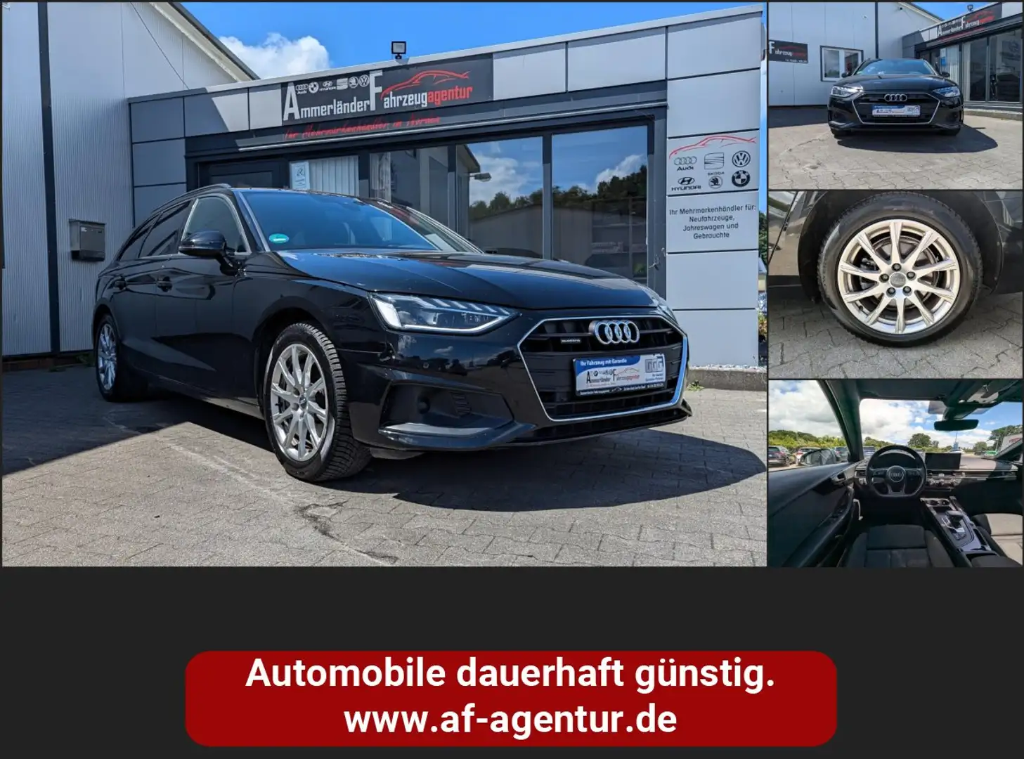 Audi A4 40 2.0 TDI quattro EU6d-T Avant  *Quattro*AHK*E-He Noir - 1