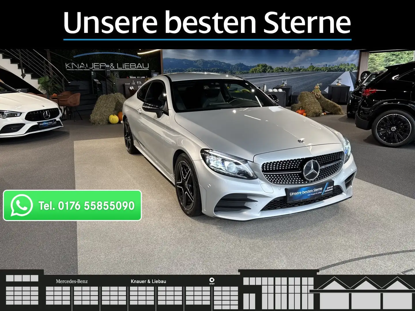 Mercedes-Benz C 220 C 220d Coupé AMG-Line*Night*Cam*Comand*Ambiente* Silber - 1