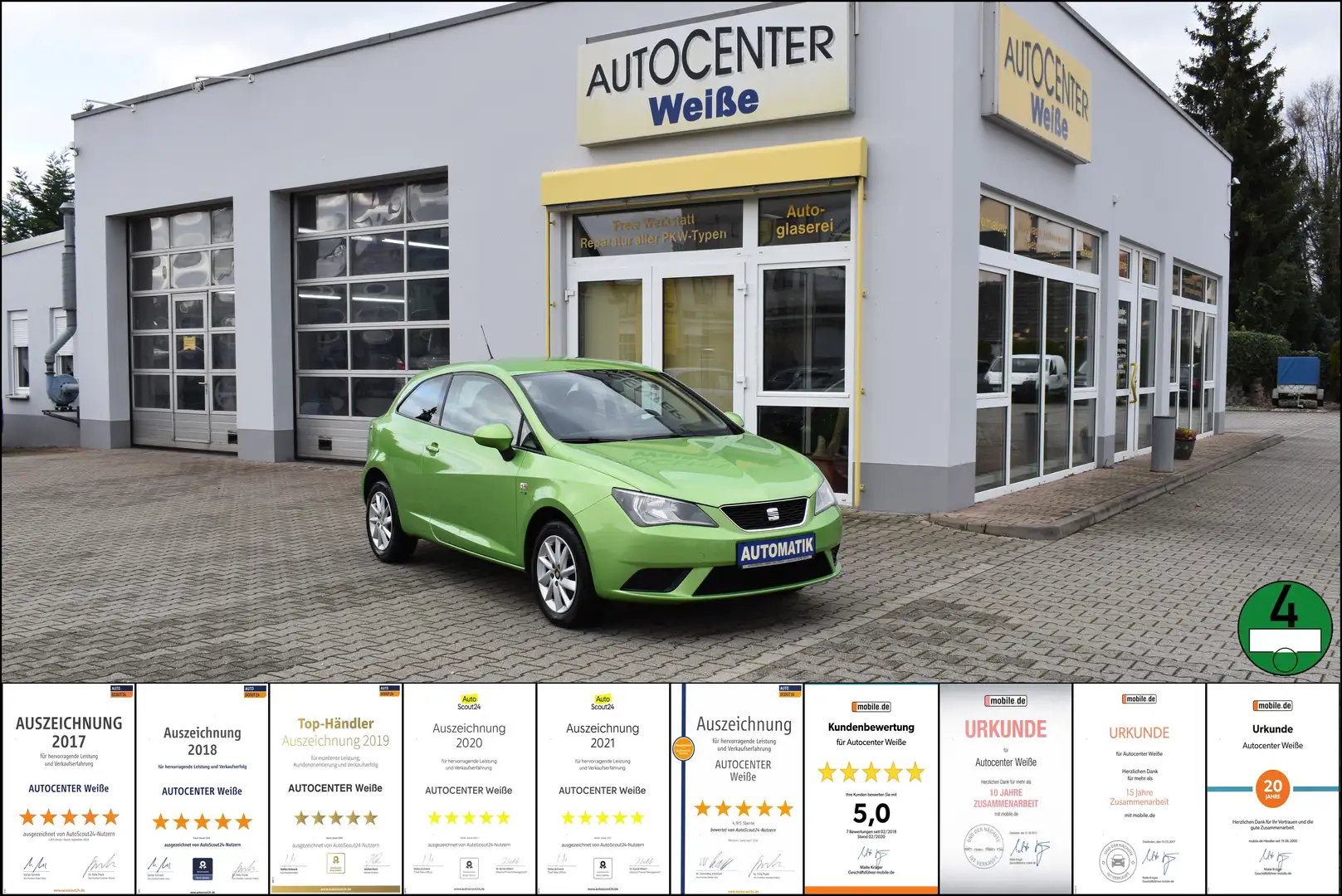 SEAT Ibiza Style Salsa Automatik TÜV-09/27 S-Heft GARANTIE Vert - 1