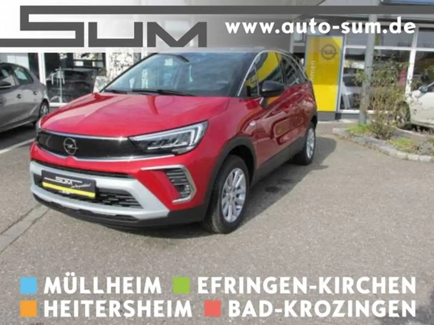 Opel Crossland 1.2 Eleg. AT Rückfka. Sitz-Lenkrheiz. Rojo - 1