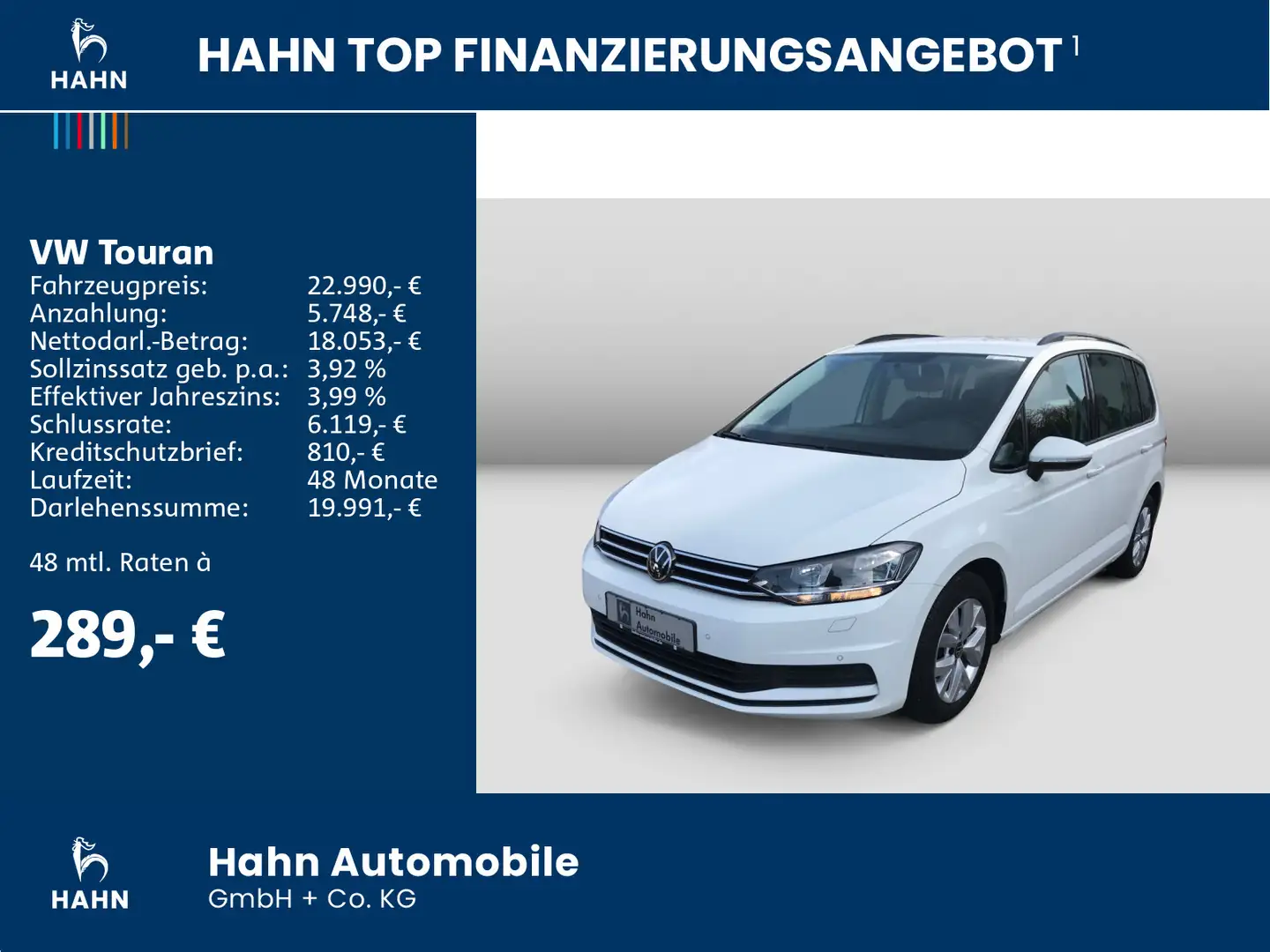 Volkswagen Touran 1.5TSI Comfortline AHK Navi Sitzheizung Wit - 2