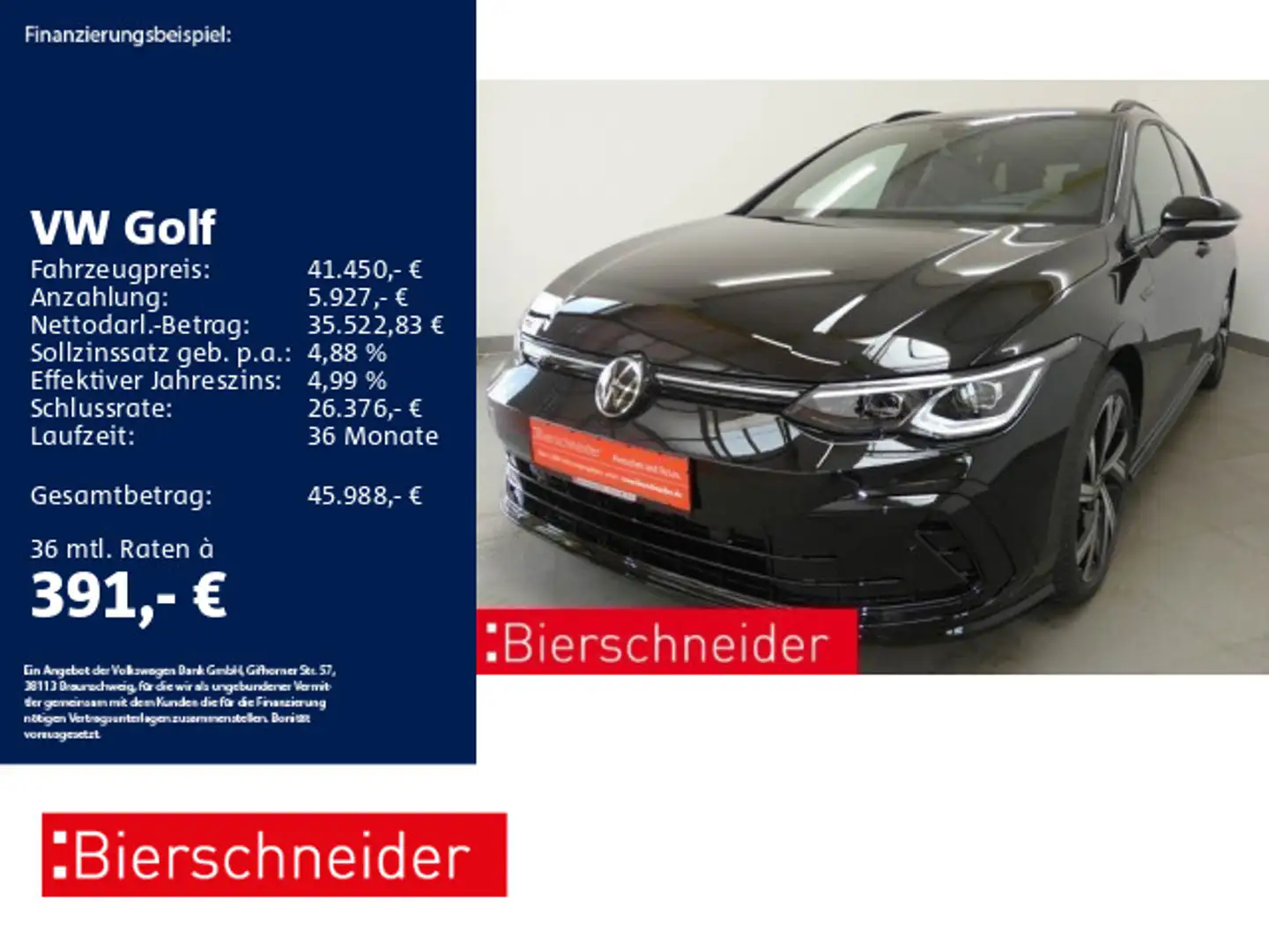Volkswagen Golf Variant Golf 8 Var 2.0 TDI DSG R-Line Black Style STHZ P Schwarz - 1