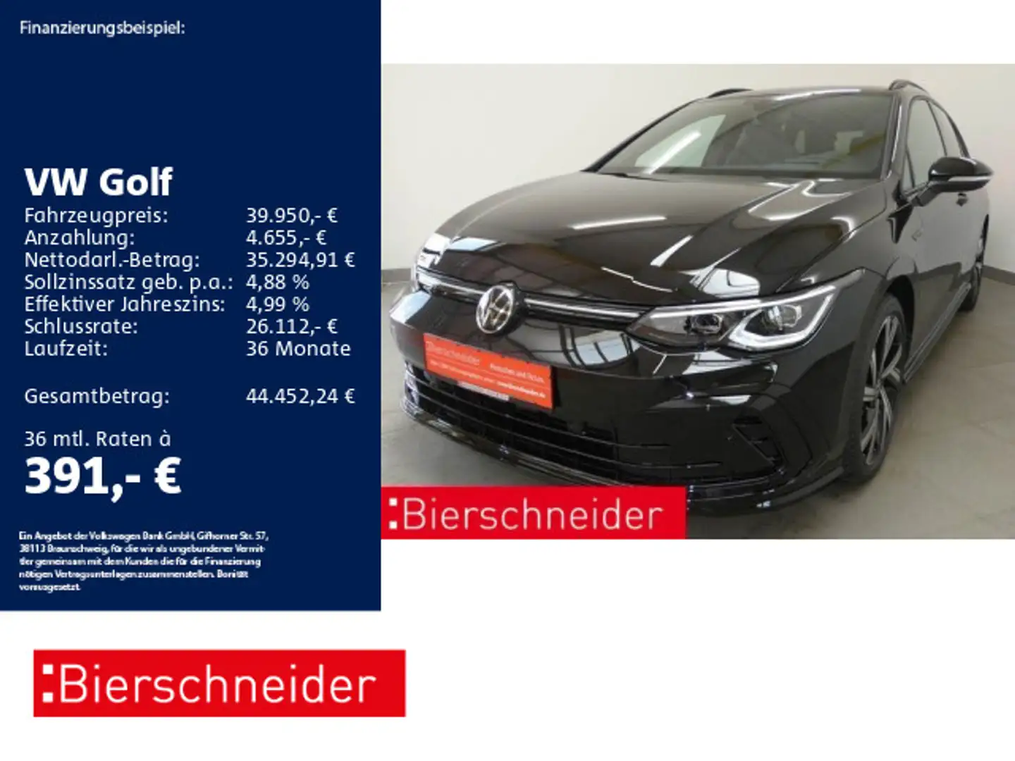 Volkswagen Golf 8 Var 2.0 TDI DSG R-Line Black Style STHZ P Schwarz - 1
