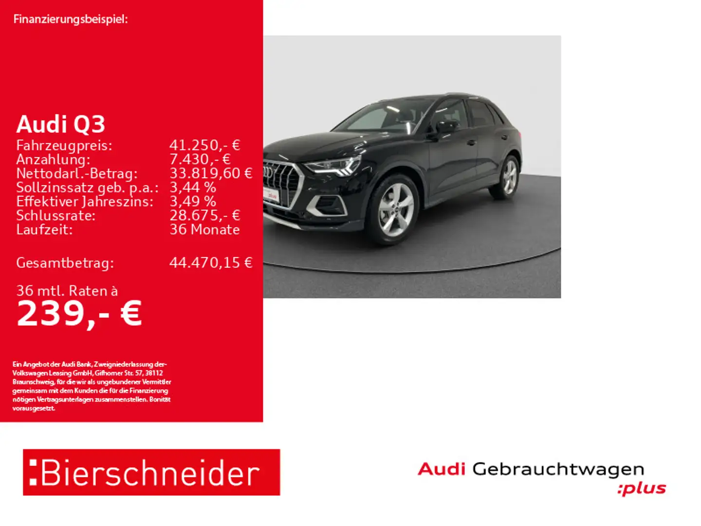 Audi Q3 35 TFSI S-Line 19 AHK LED ACC NAVI Schwarz - 1