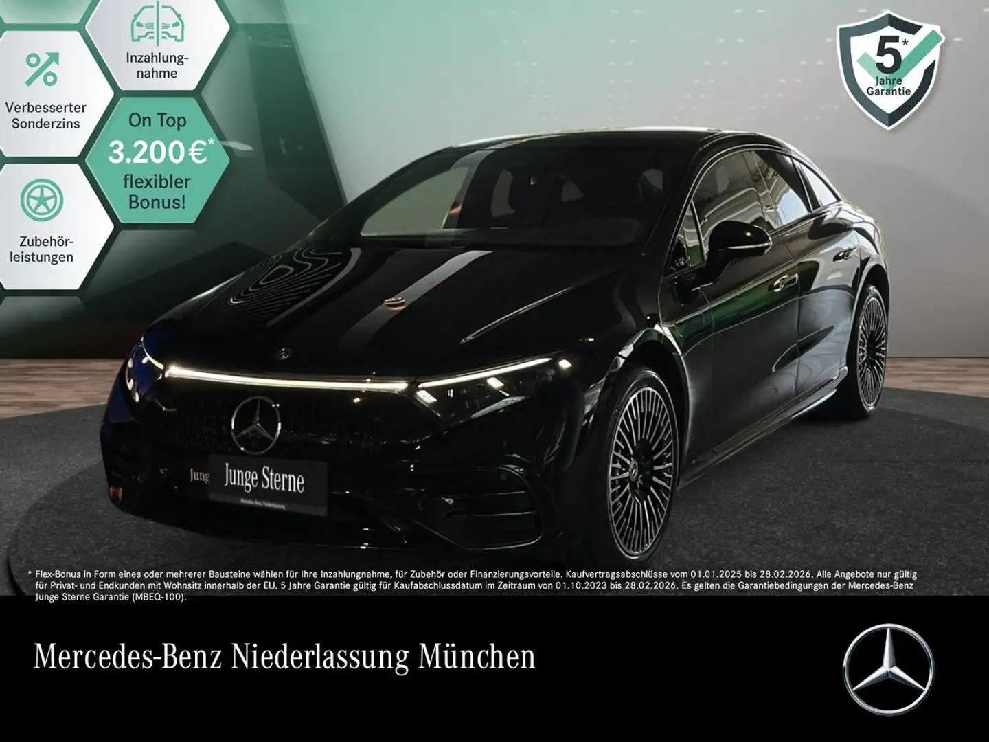 Mercedes-Benz EQS 580 4MATIC AMG Fahrass Fondent Pano Burmester Noir - 1