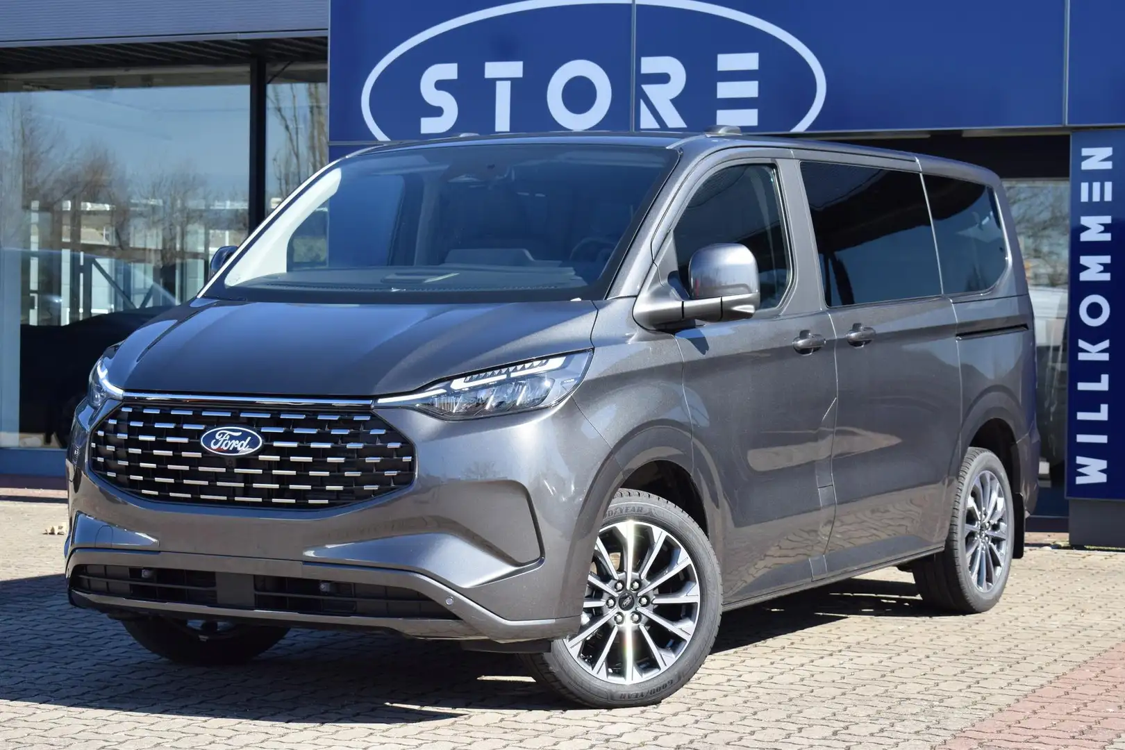 Ford Tourneo Custom L1H1 Titanium X PHEV voll Ausstatt Gris - 2