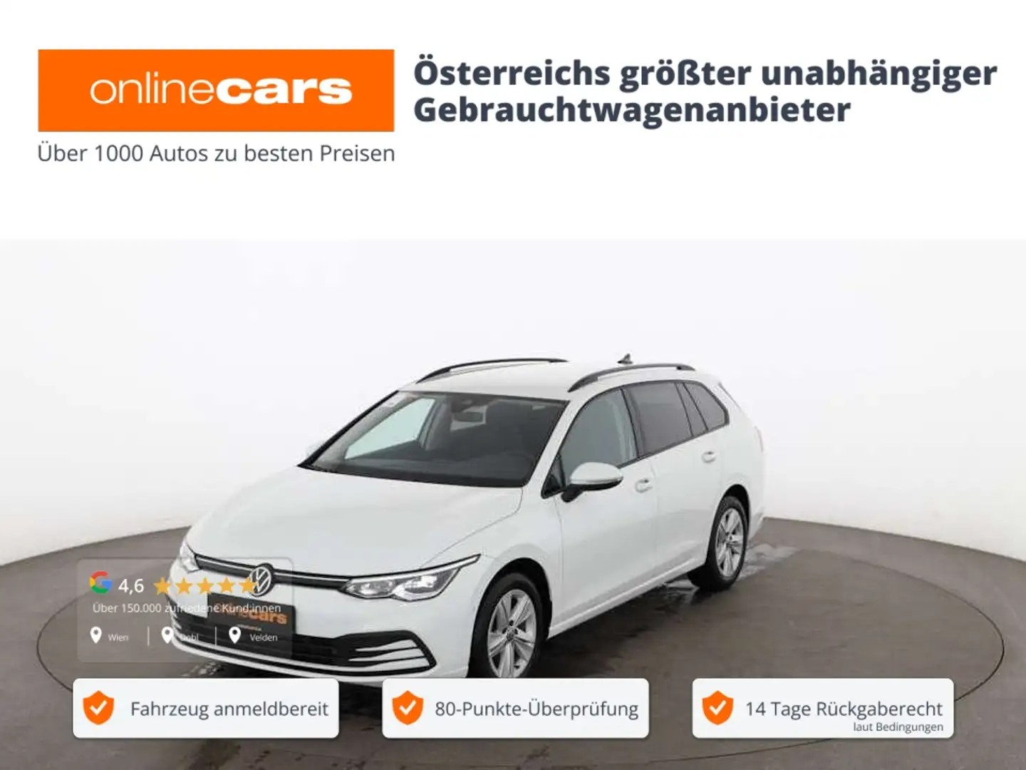 Volkswagen Golf Variant Golf VIII Variant 1.5 TSI Life LED RADAR NAVI PDC Weiß - 1