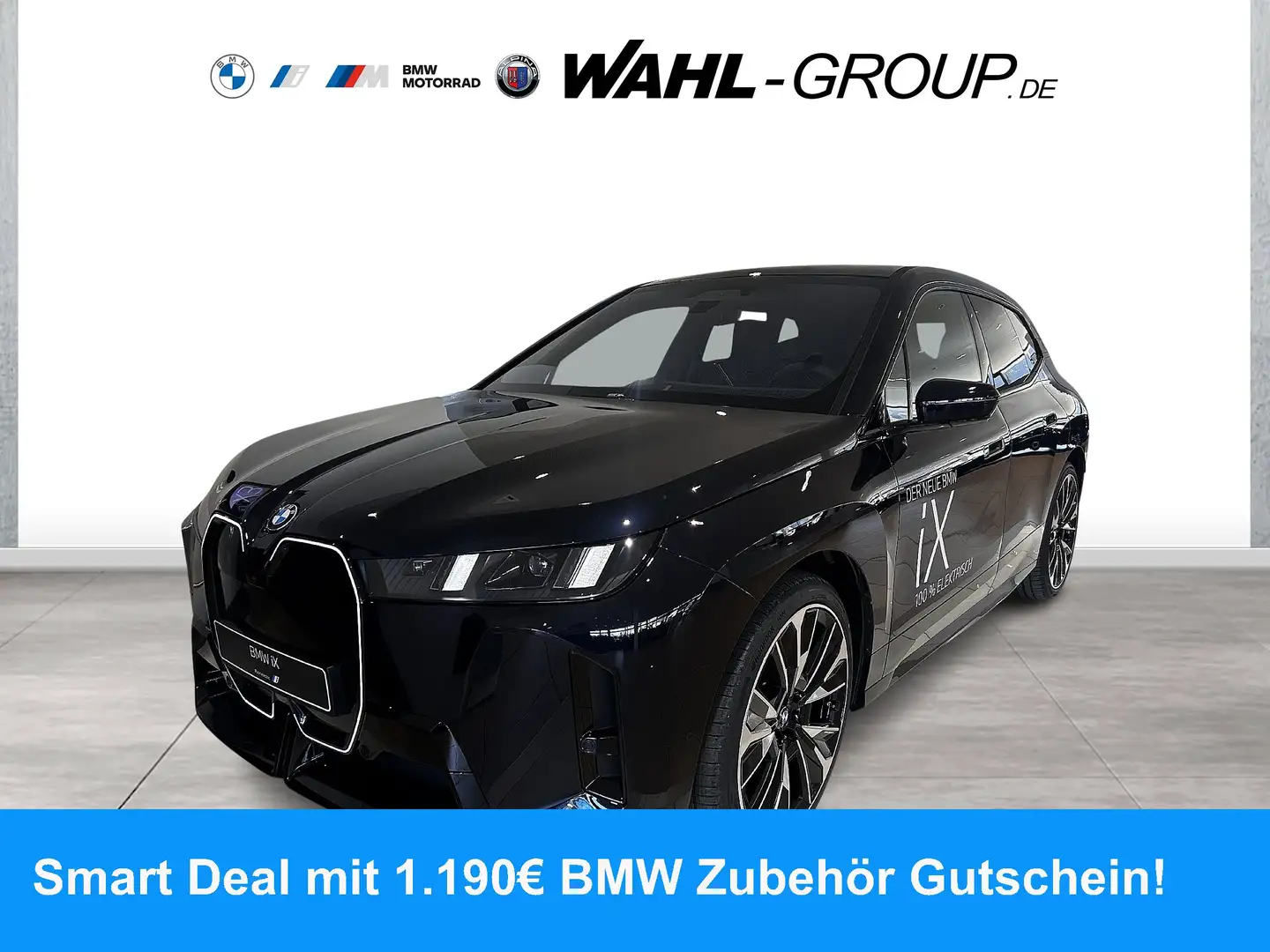 BMW iX xDrive45 M Sport Pro AHK Panorama HeadUp IconicGlo Schwarz - 1