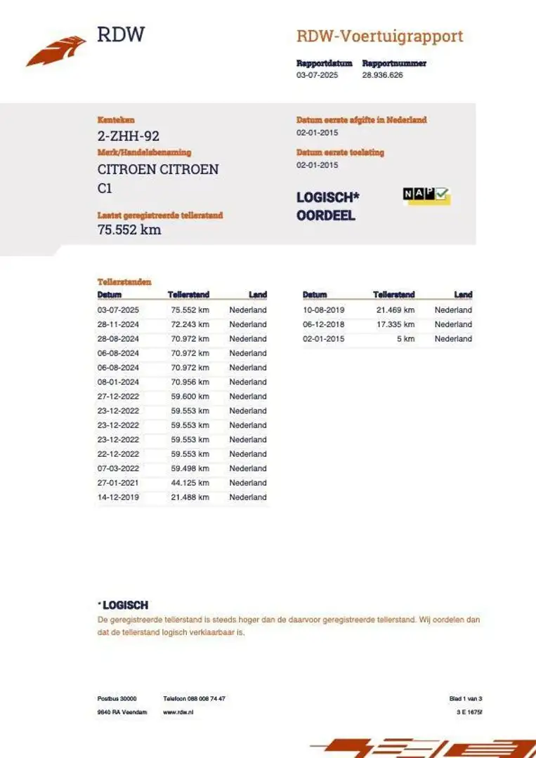 Citroen C1 1.0 e-VTi Airscape Feel Edition, NL AUTO, NAP LOGI Zwart - 2