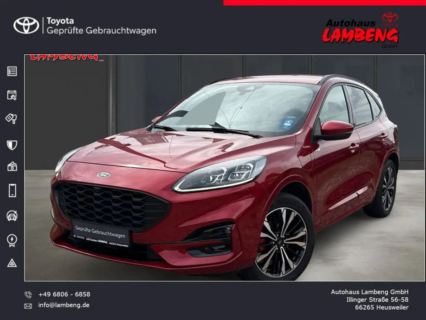 Ford Kuga 2.5 Duratec PHEV ST-LINE X Rouge - 1