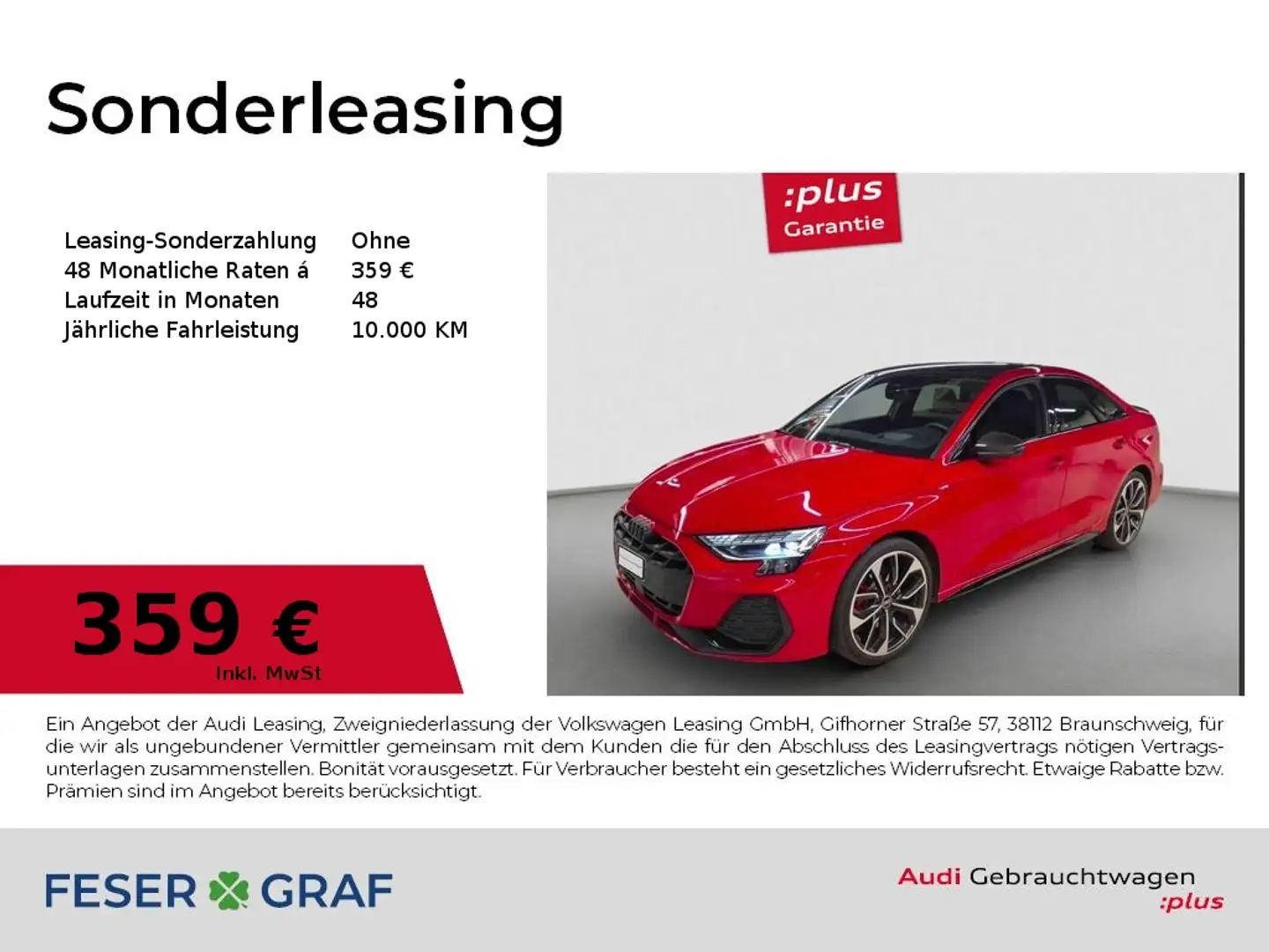 Audi A3 Limo 35TFSI S line/LED/Kamera/B&O/AHK/19"/Optik+ Rot - 1