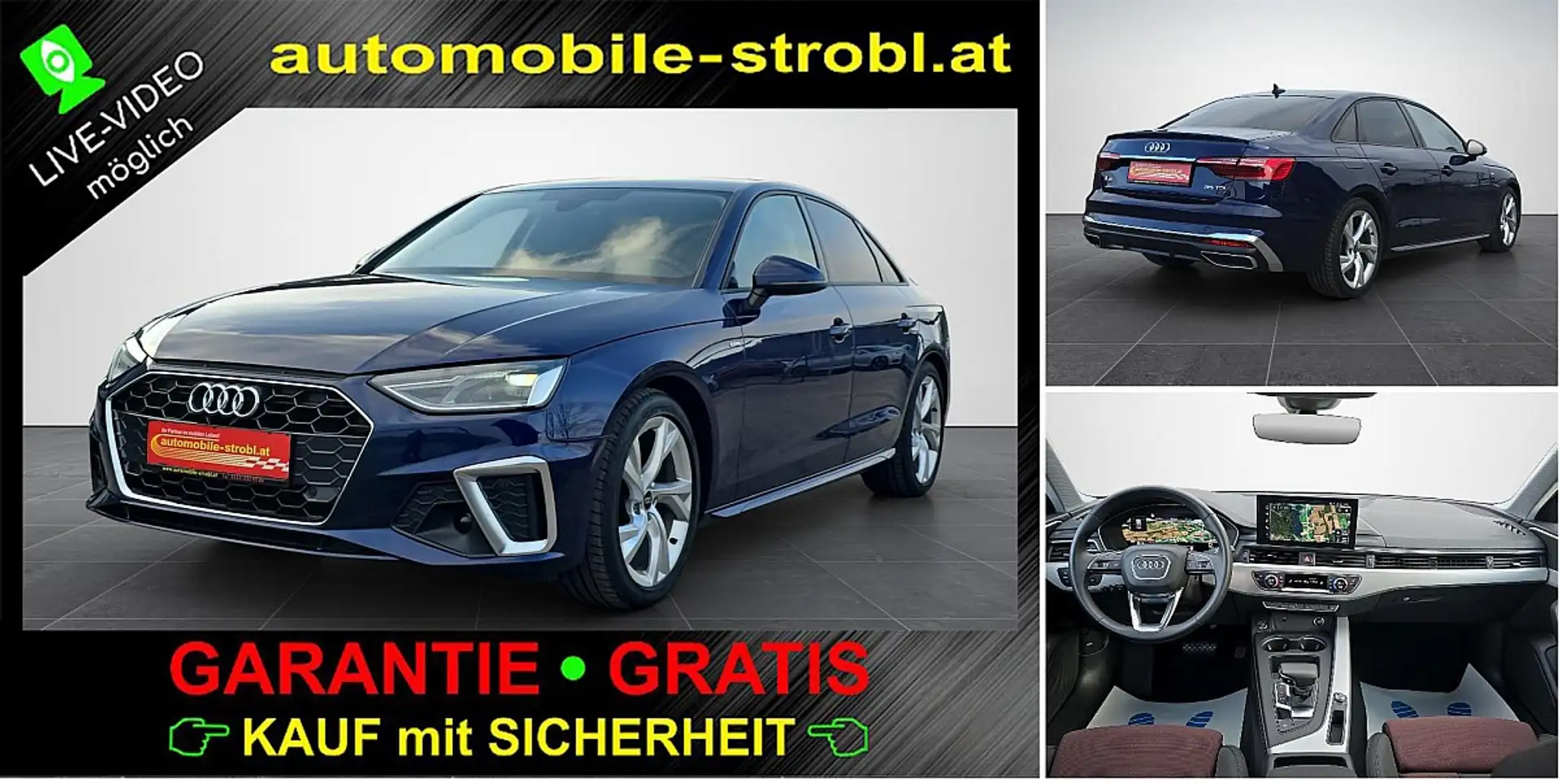 Audi A4 35 TDI S-line *Virt.C*ACC*LED*GARANTIE* Blau - 1