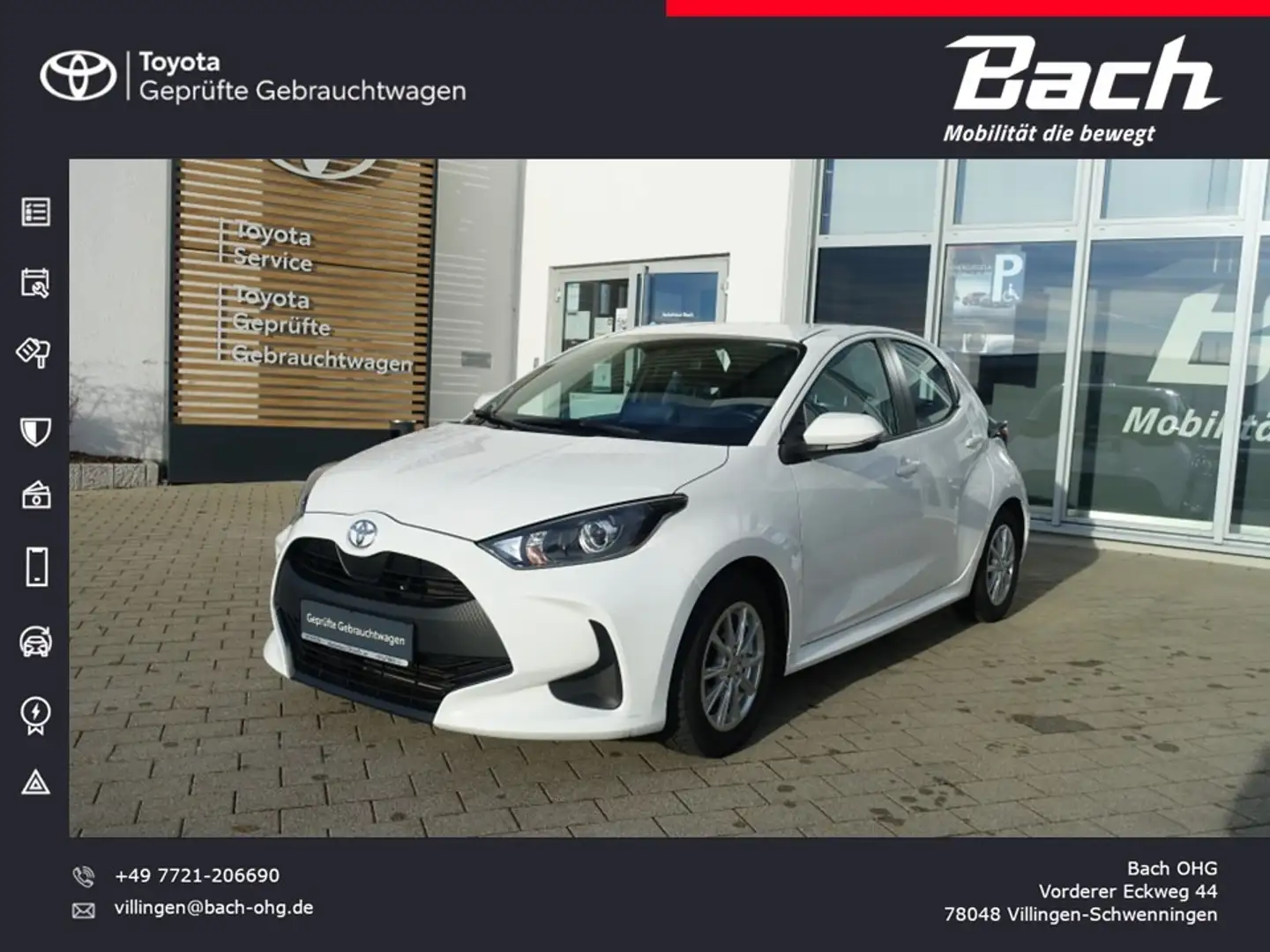 Toyota Yaris 1.0-l-VVT-i.  5-Türer Comfort Wit - 1