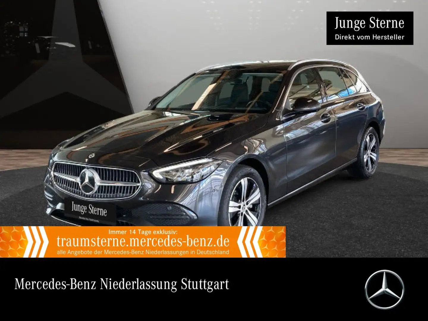 Mercedes-Benz C 200 T AVANTG+PANO+360+LED+TOTW+KEYLESS+9G Grau - 1