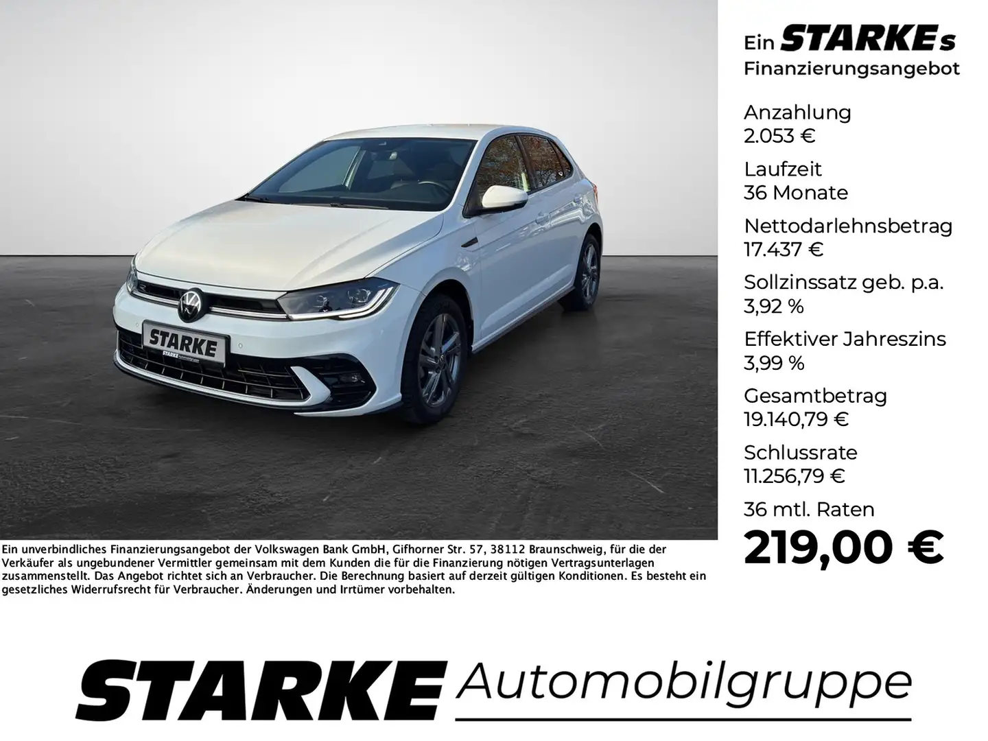 Volkswagen Polo 1.0 TSI R-Line Weiß - 1