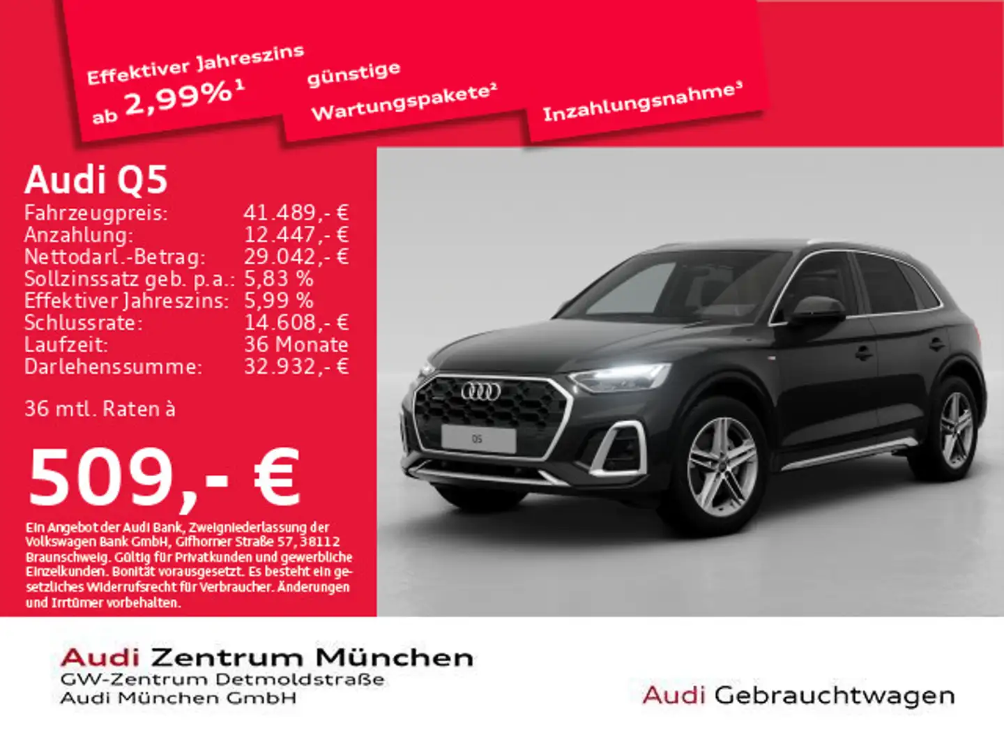 Audi Q5 40 TDI qu. S tronic S line AHK/Virtual+/Kamer Schwarz - 1