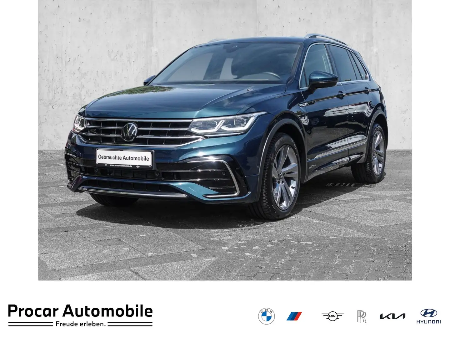 Volkswagen Tiguan 2.0 TDI SCR  DSG R-Line IQ-Light NAVI Pano Area-Vi Bleu - 1