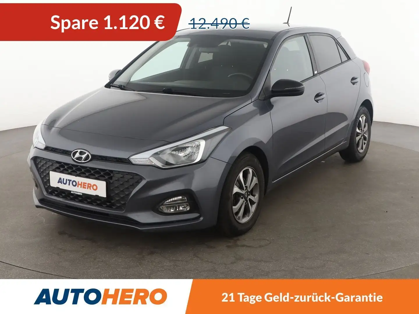 Hyundai i20 1.2 YES!*SPUR*PDC*SHZ*KLIMA*TEMPO*GARANTIE* Grau - 1
