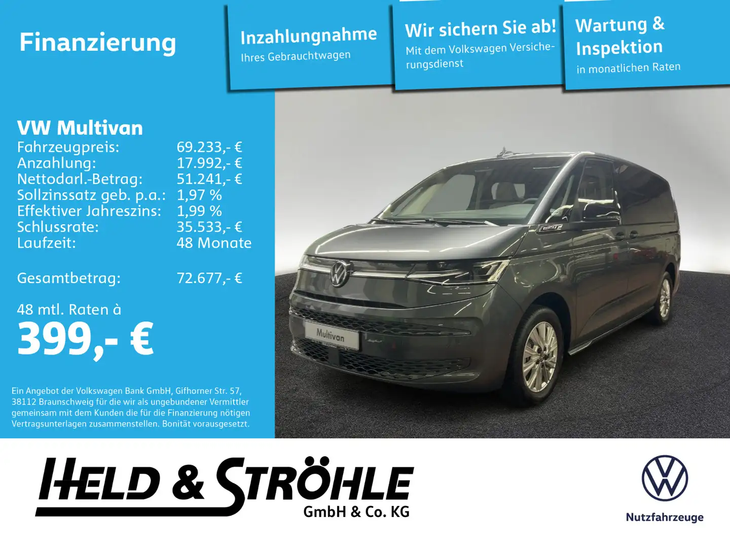Volkswagen T7 Multivan T7 Multivan Life 2.0 TSI DSG LÜ 7S AHK PANO STHZ Gris - 1
