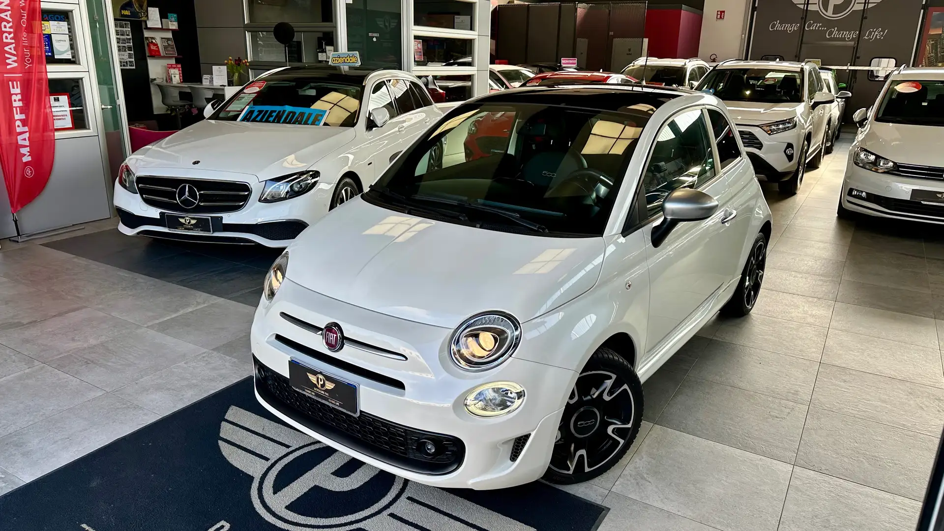 Fiat 500 1.0 hybrid 70CV Rockstar + NEOPATENTATO Bianco - 1