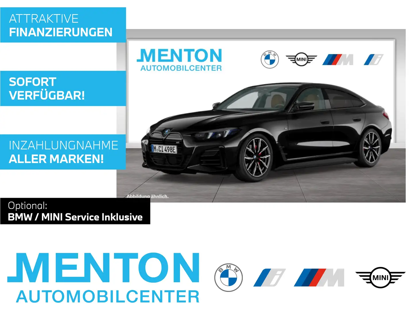 BMW i4 M50 xDrive/Sportpaket/HK/LED/RFK Zwart - 1