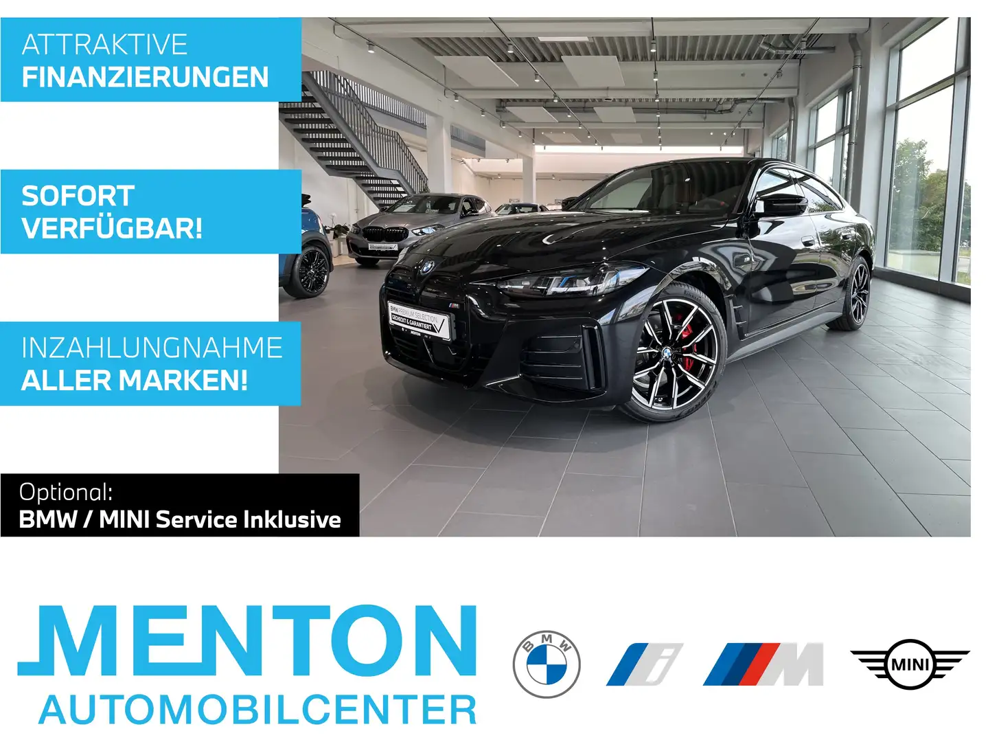 BMW i4 M50 xDrive/Sportpaket/HK/LED/RFK Schwarz - 1