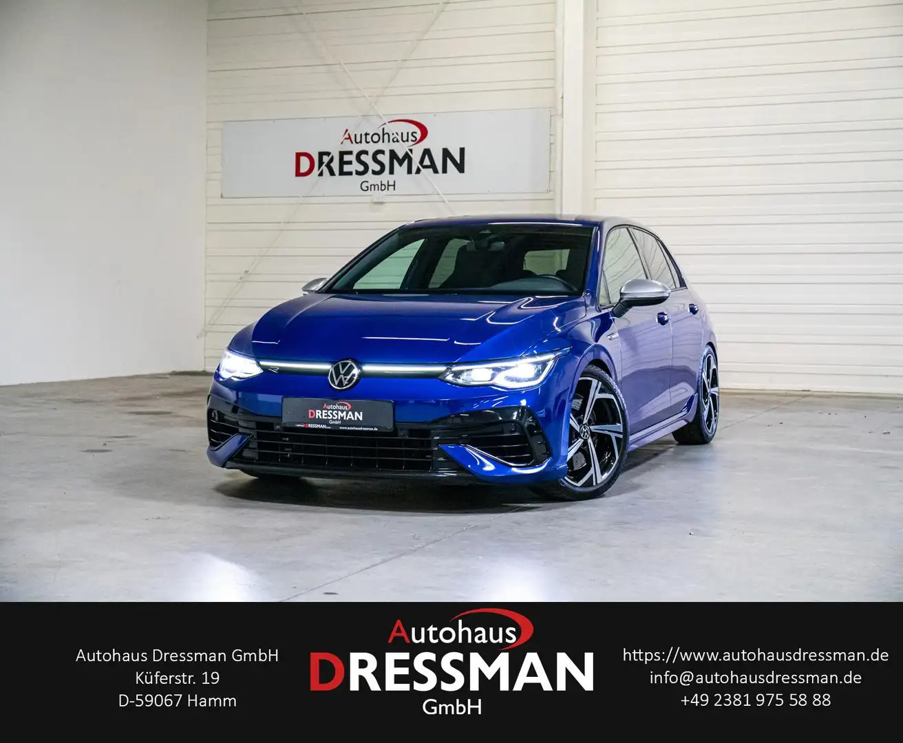 Volkswagen Golf VIII R 4M MATRIX KW V2 GEWINDE AKRAPOVIC Blau - 1