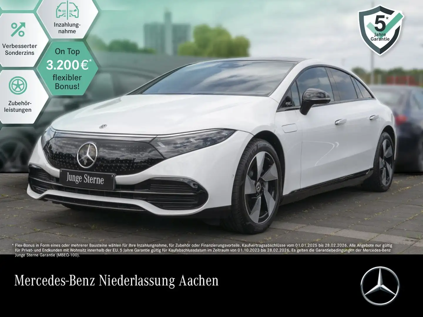Mercedes-Benz EQS 350 Avantgarde Fahrass WideScreen Airmat Pano Blanc - 1