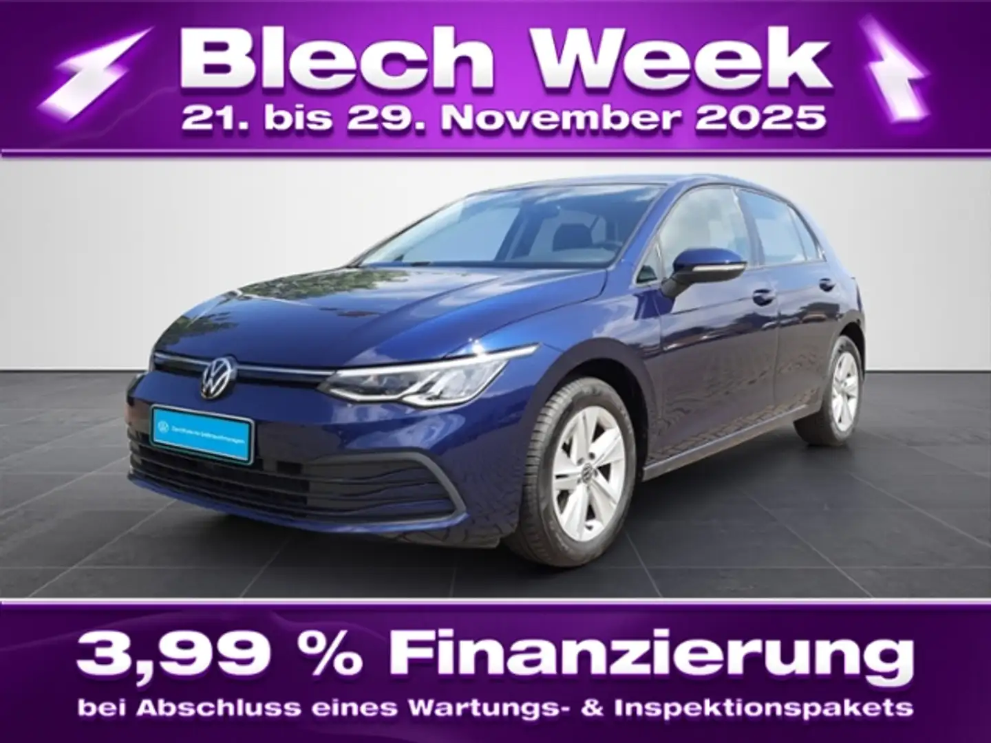Volkswagen Golf VIII 1.0 TSI Life LED/Navi/ACC/Shz/App Blau - 1