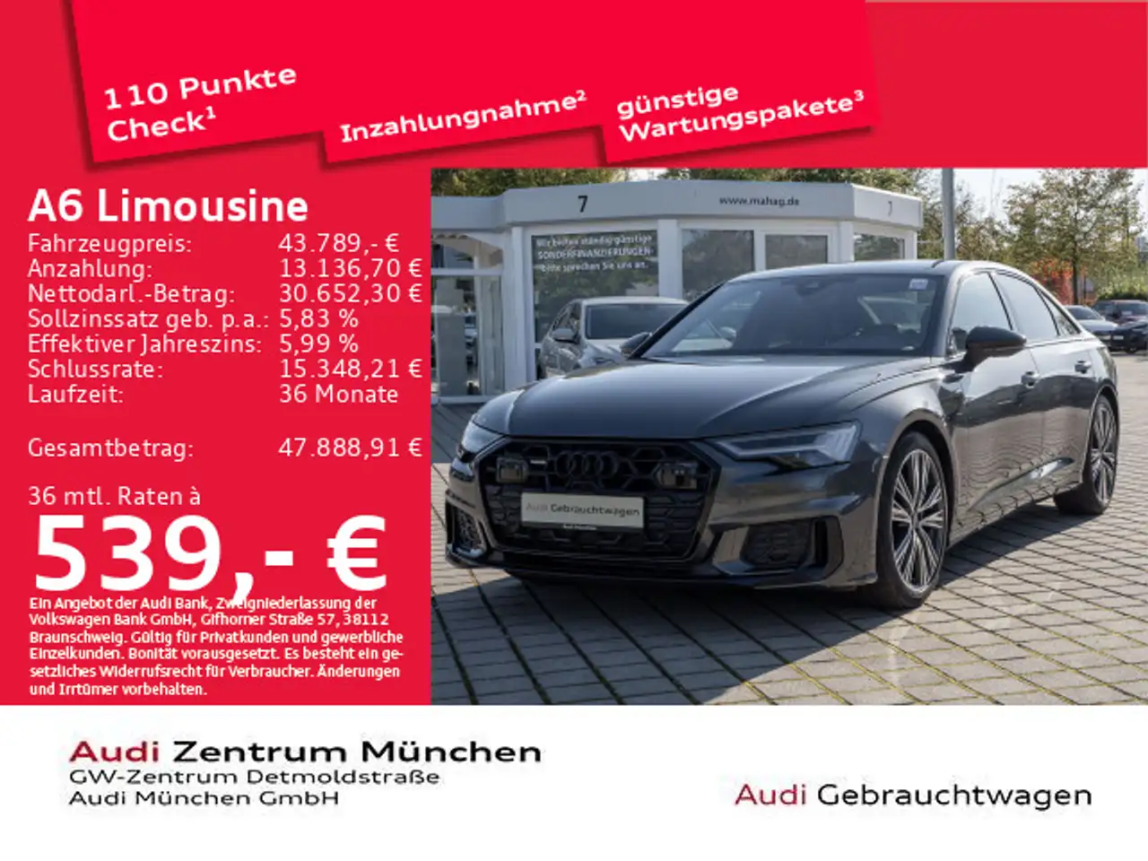 Audi A6 45 TFSI qu. 2x S line HD-Matrix/20"