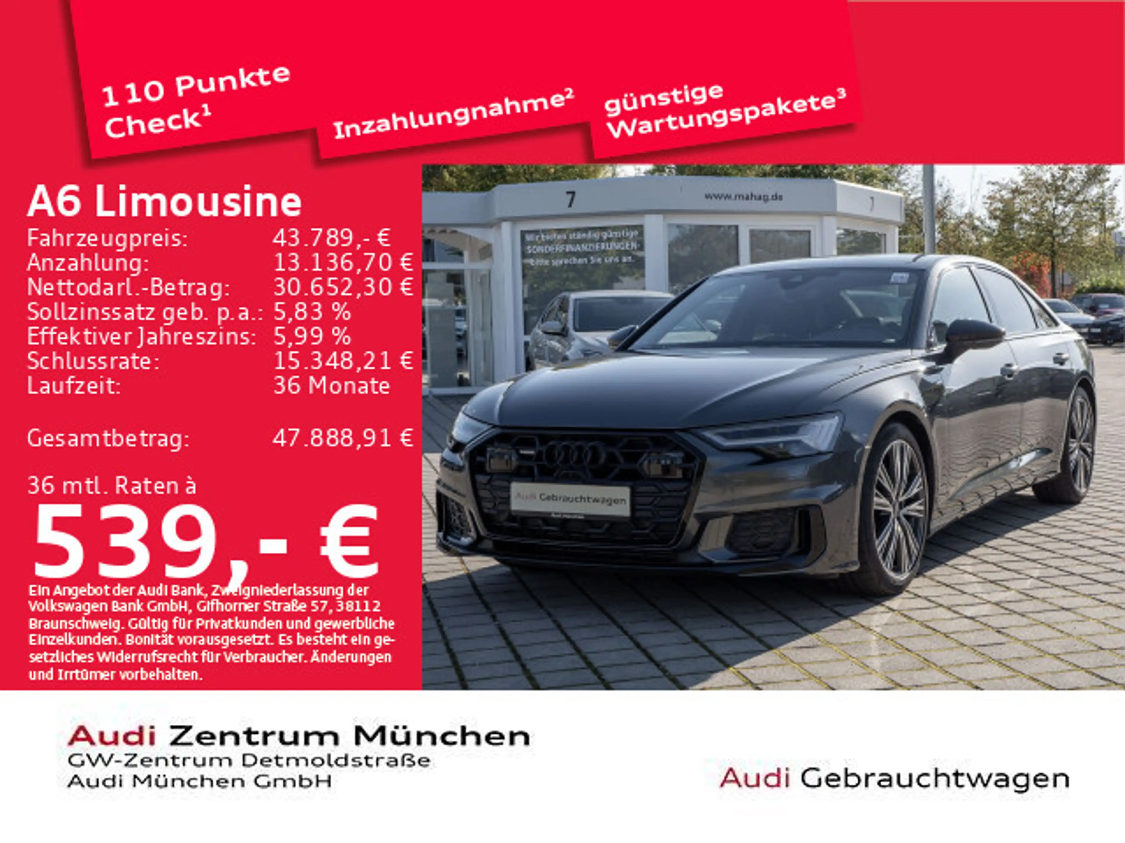 Audi A6 45 TFSI qu. 2x S line HD-Matrix/20"