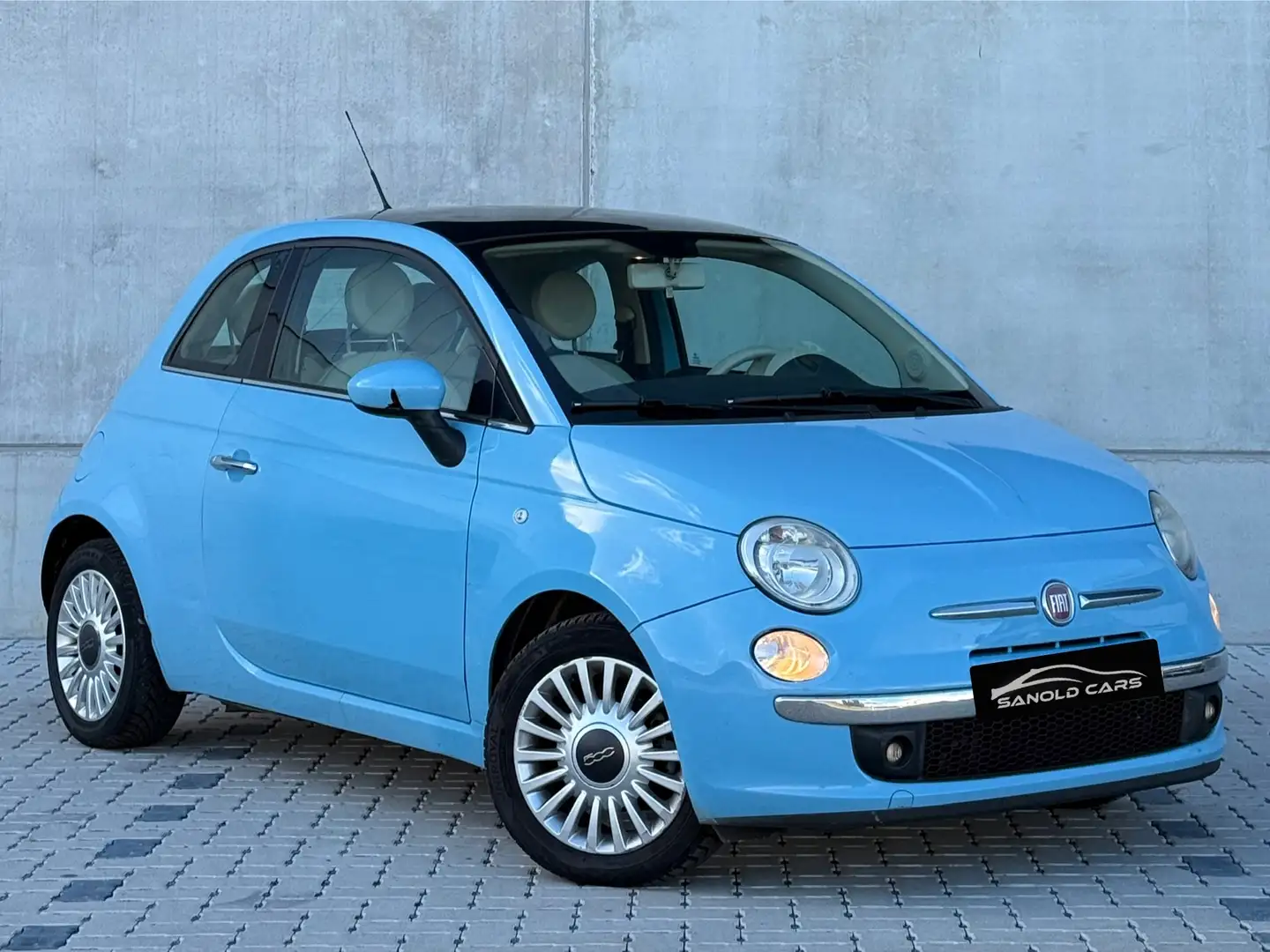 Fiat 500 500 0.9 T TwinAir Lounge Stop Bleu - 1