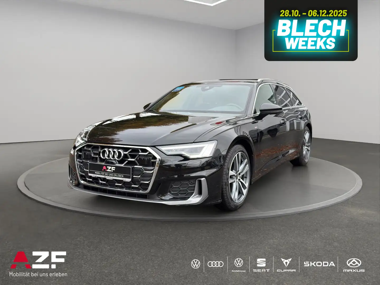 Audi A6 S line 40 TDI quattro S tronic ACC+AHK Zwart - 1