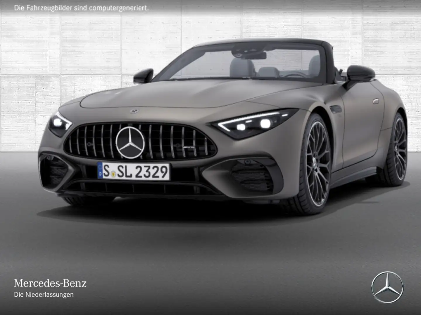 Mercedes-Benz SL 43 AMG Cab. Fahrass WideScreen Burmester Distr+ Gris - 2