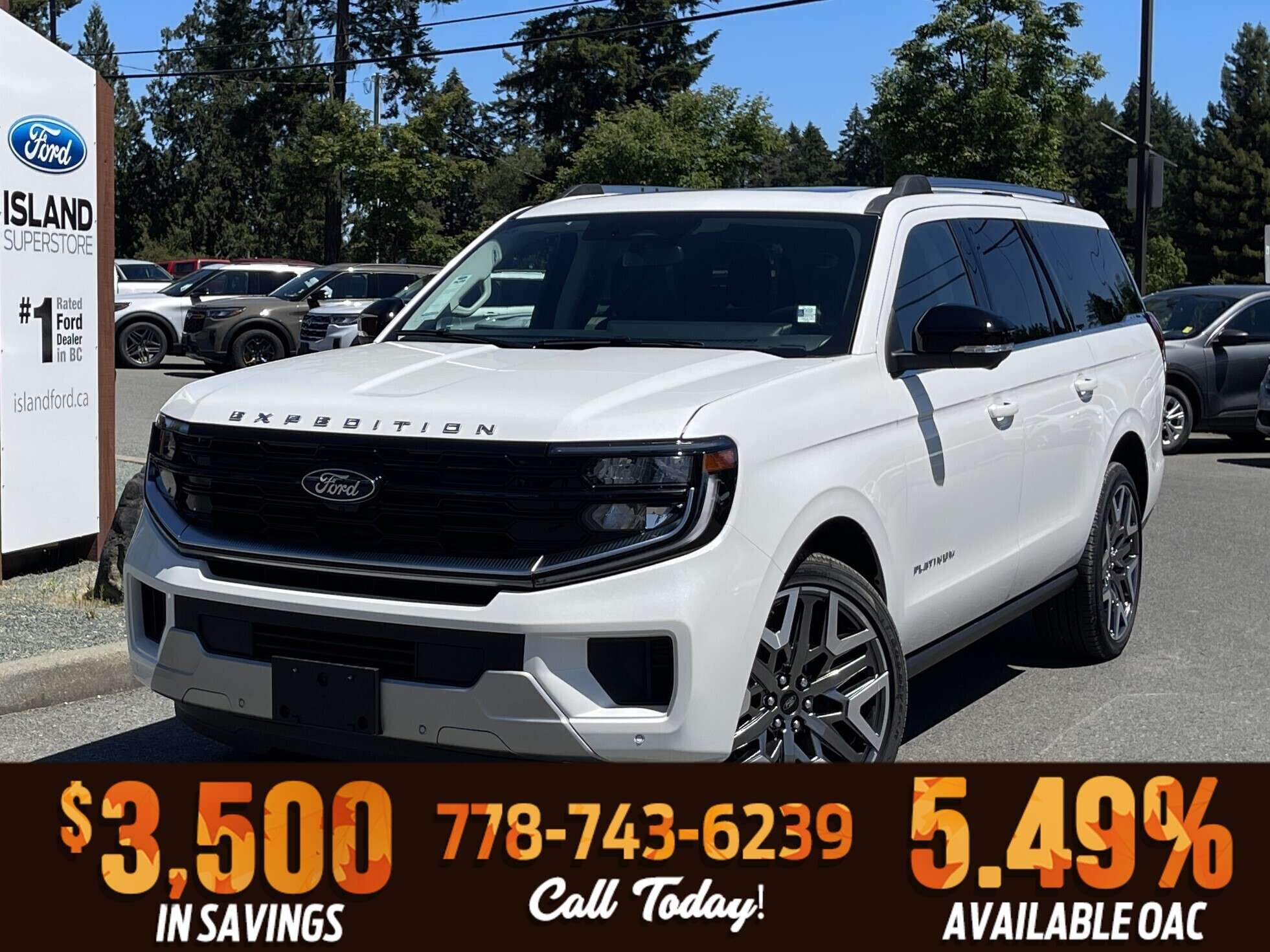 White 2026 Ford Expedition SUV / Crossover Four-Wheel Drive Automatic