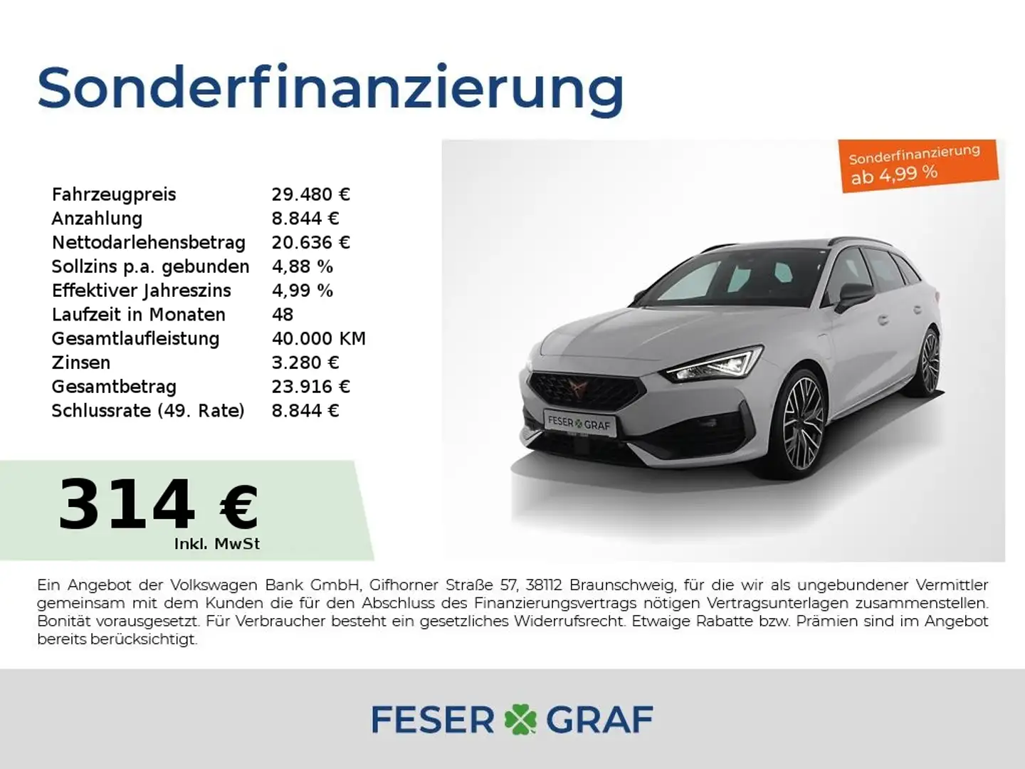 CUPRA Leon ST 1.4 eHybrid VZ DSG LED RearView PanoramaSchiebe Weiß - 1