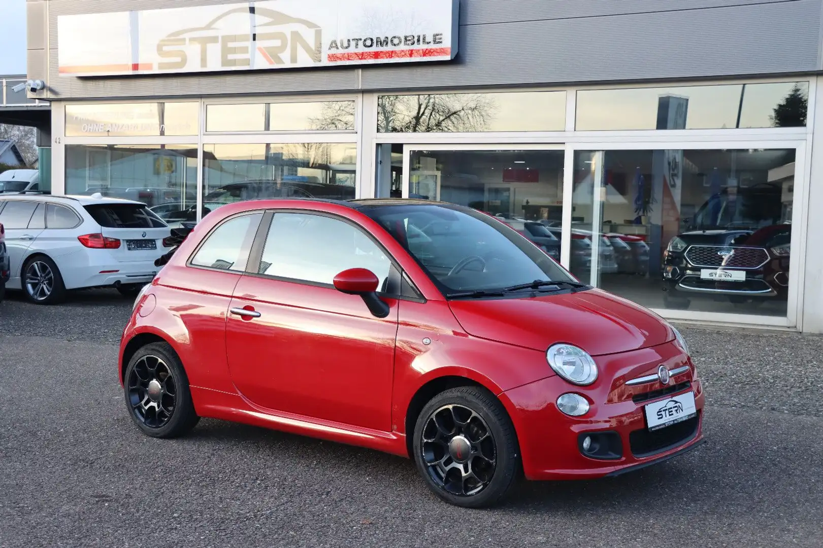 Fiat 500 S Cabrio l LEDER l KLIMA l Rouge - 1
