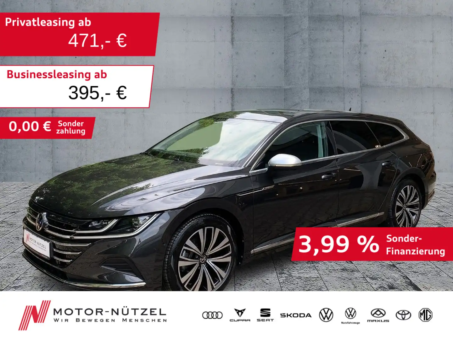 Volkswagen Arteon 2.0 TDI 4M MATRIX+NAVI+AHK Grijs - 1