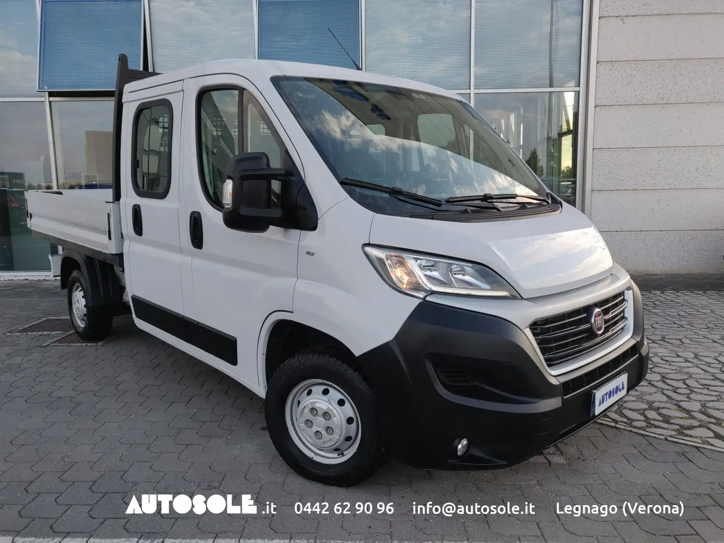 Fiat Ducato 2.0 Mjt Cassonato Fisso 7Posti N1 Autocarro Blanc - 1