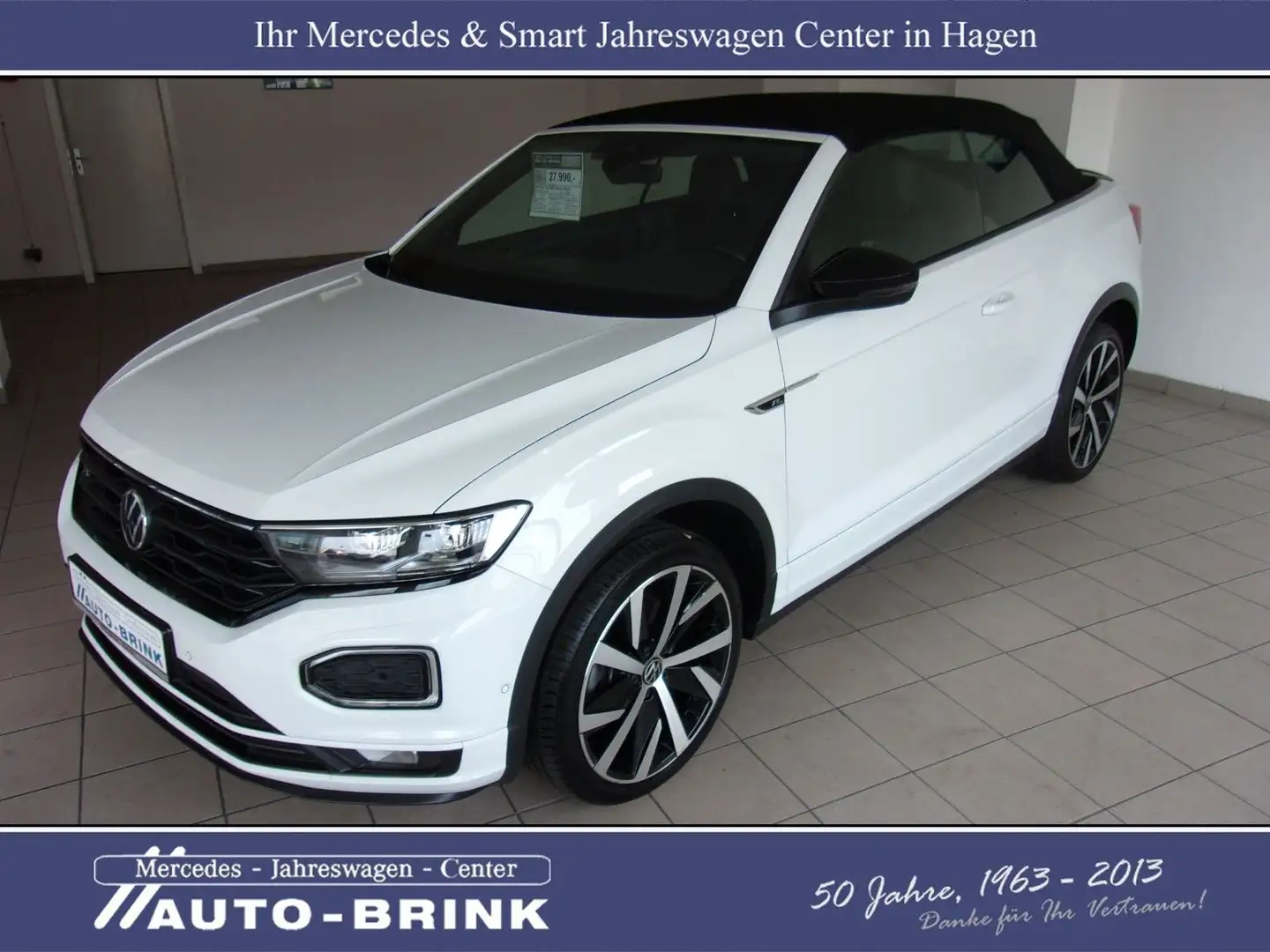 Volkswagen T-Roc Cabrio R-Line DSG/aPTS/RFK/Leder/DCC/ACC Wit - 1
