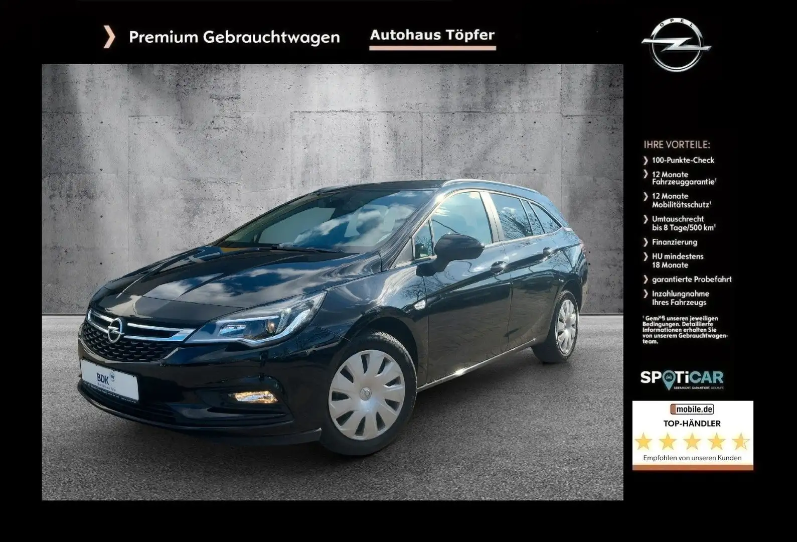 Opel Astra K ST Sondermodell "Business" aus 1-Hand Schwarz - 1